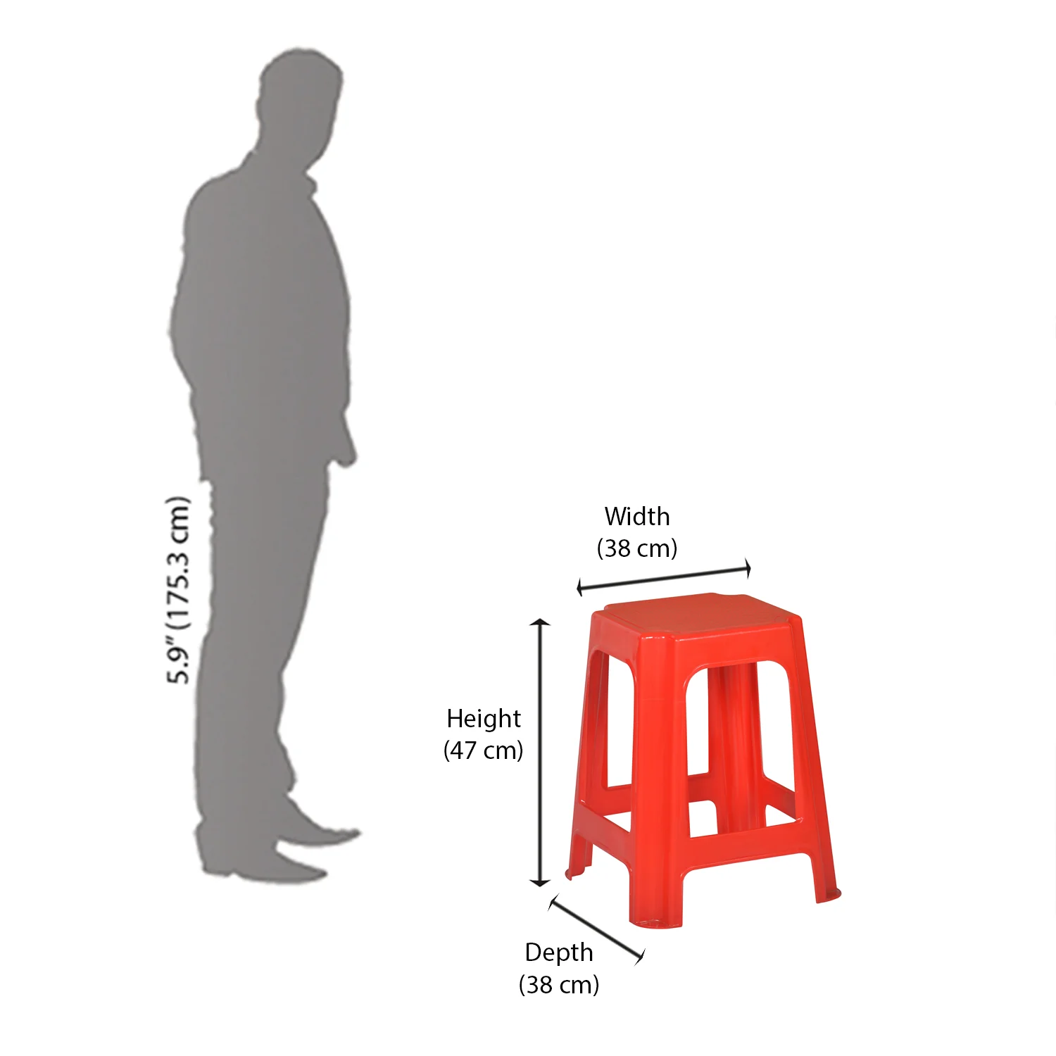 Nilkamal STL07 Plastic Stool - Image 12