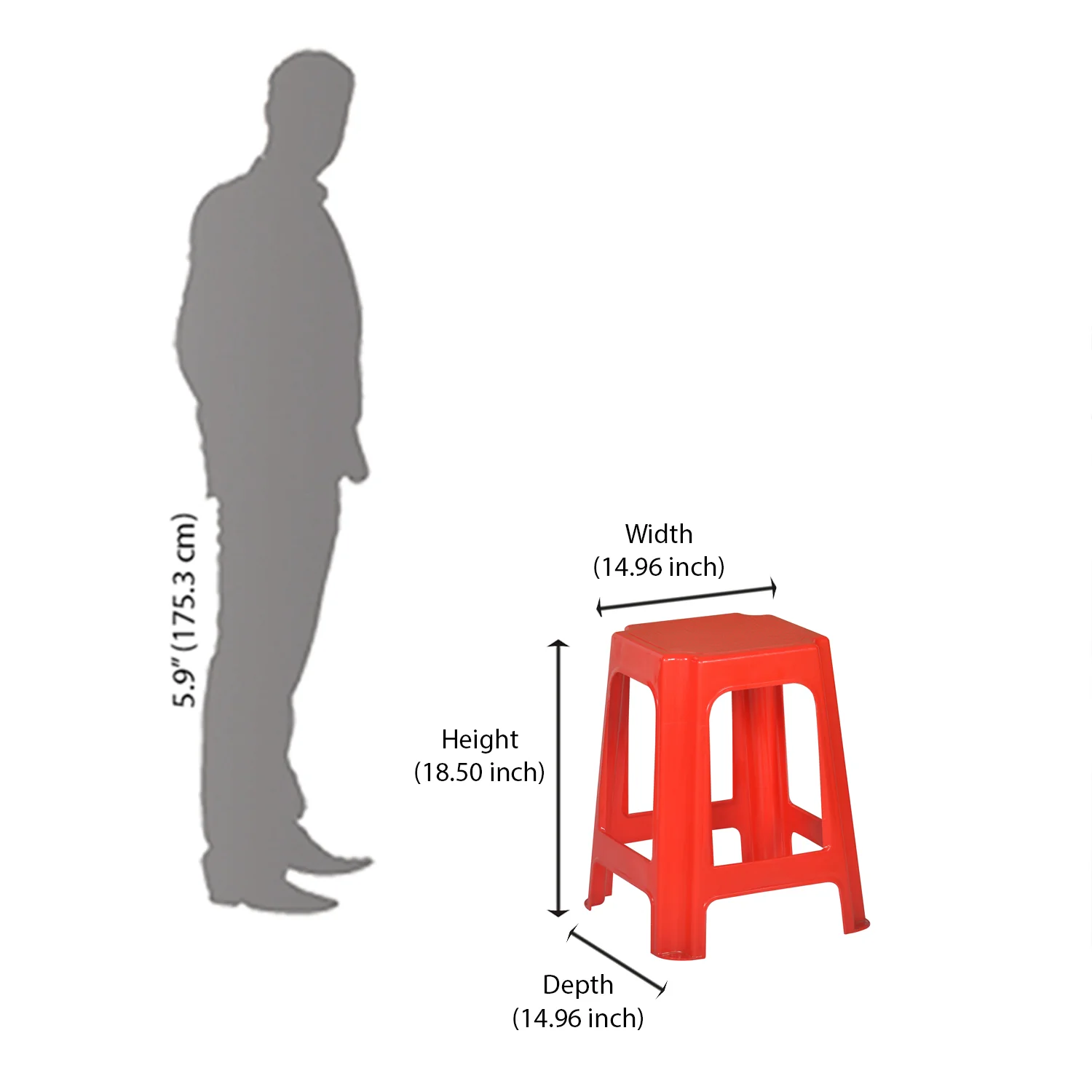 Nilkamal STL07 Plastic Stool - Image 13