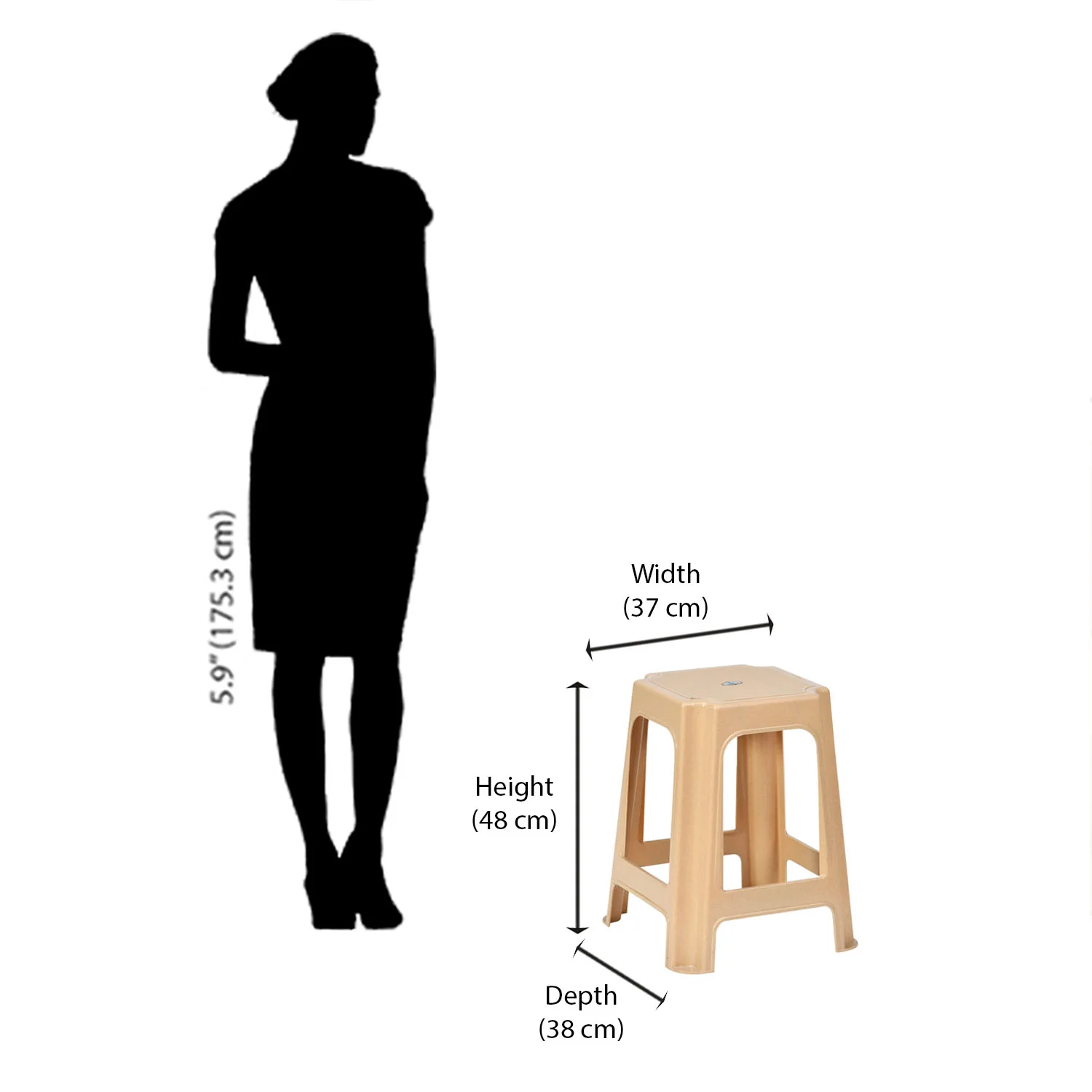Nilkamal STL07 Plastic Stool - Image 6