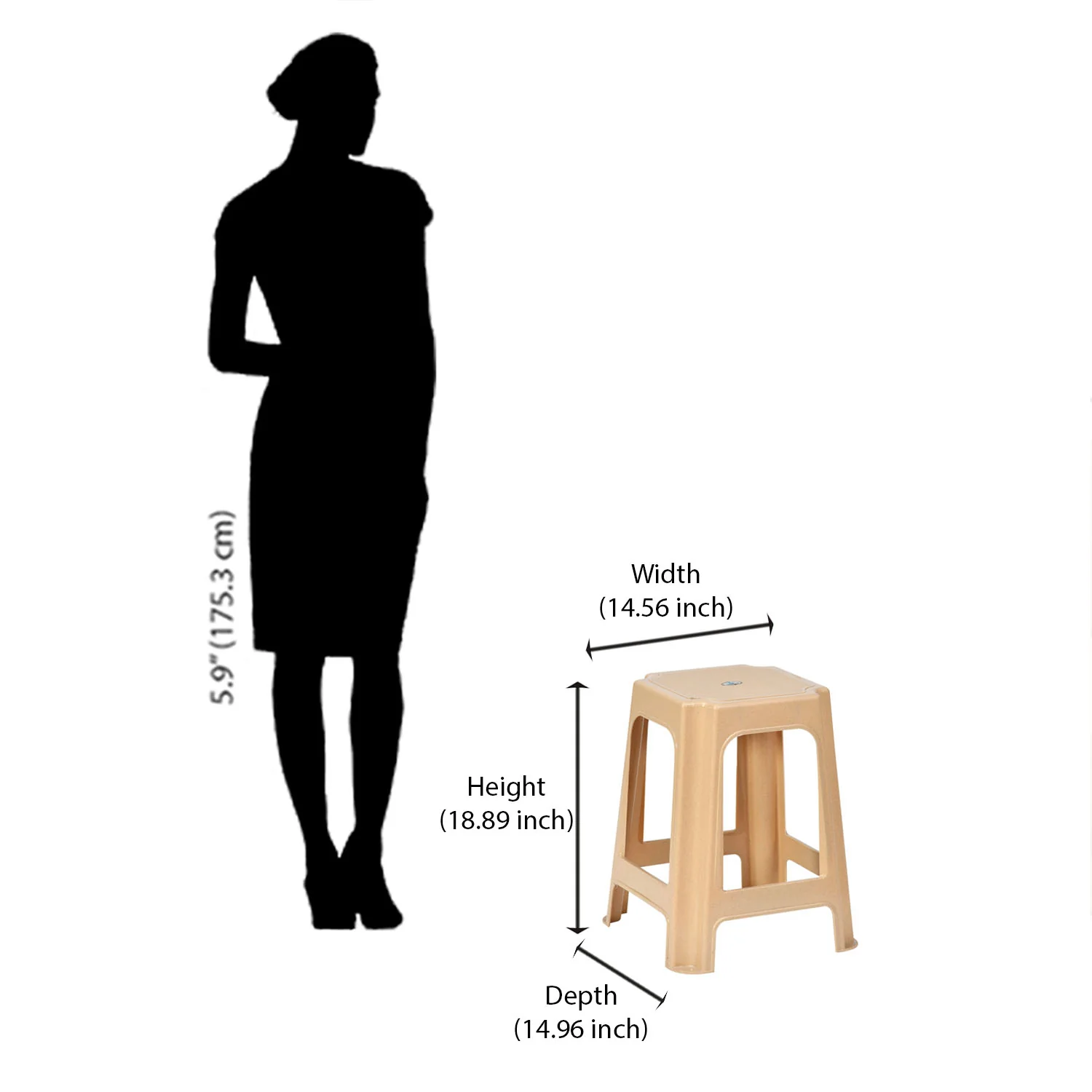Nilkamal STL07 Plastic Stool - Image 7