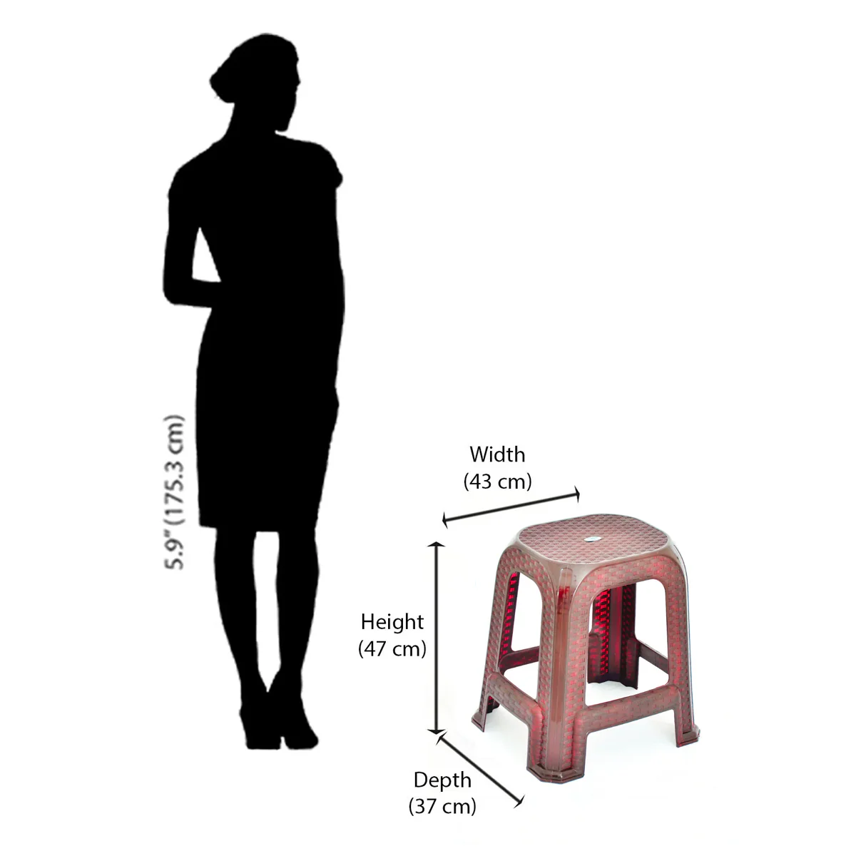 Nilkamal STL26 Plastic Stool - Image 40