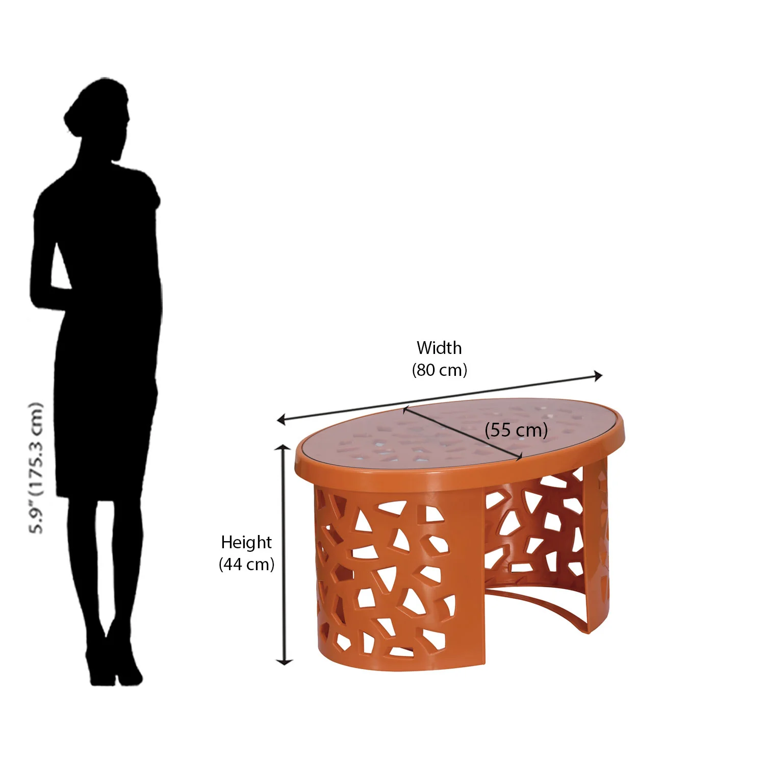 Nilkamal Crystal Plastic Centre Table - Image 11