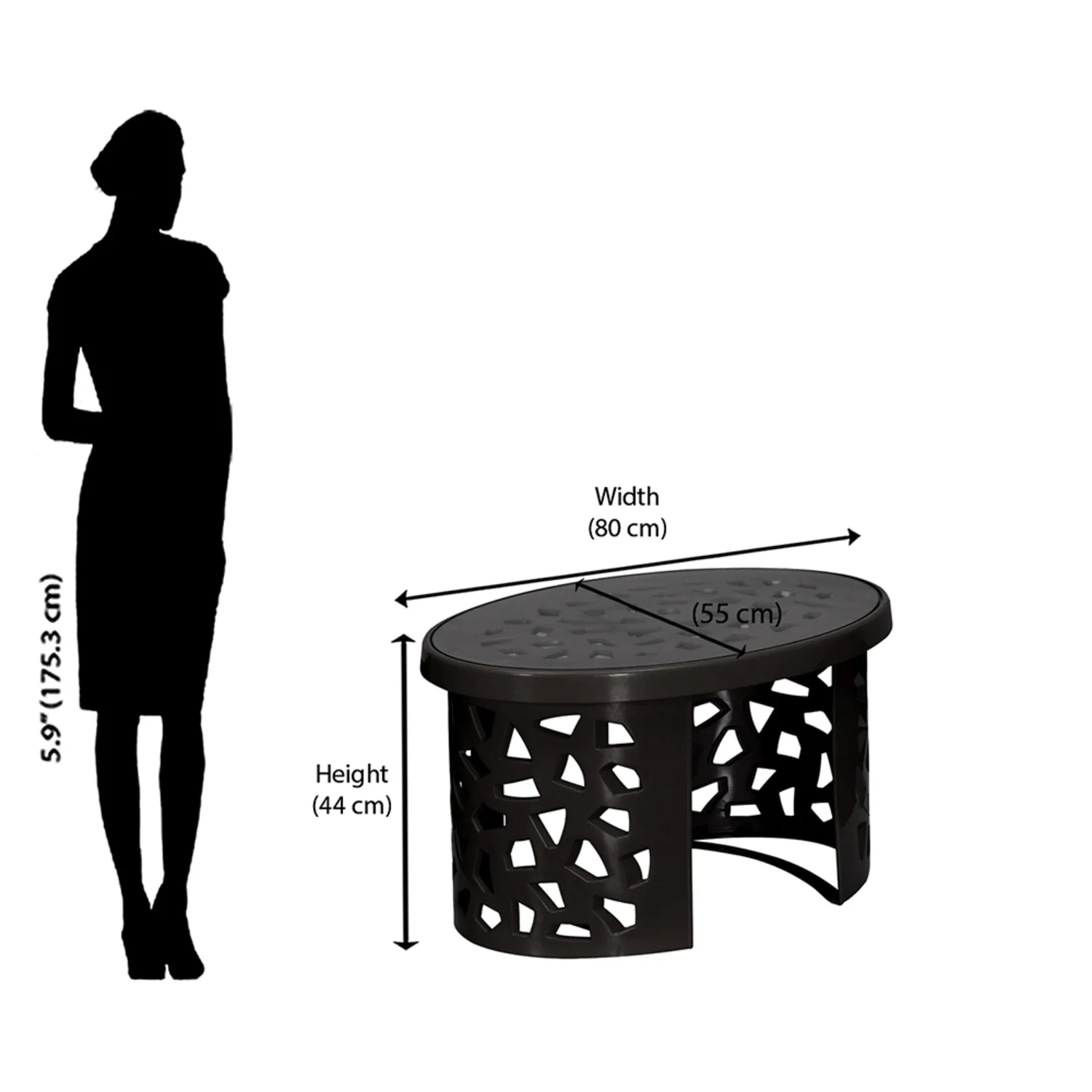 Nilkamal Crystal Plastic Centre Table - Image 45