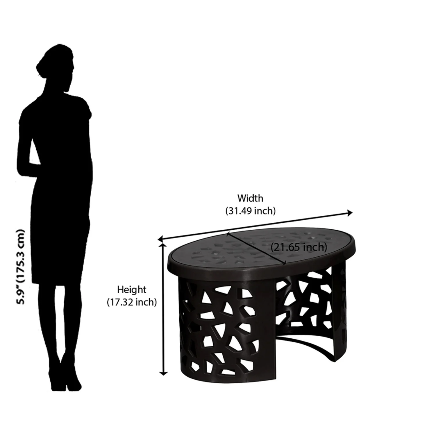 Nilkamal Crystal Plastic Centre Table - Image 46