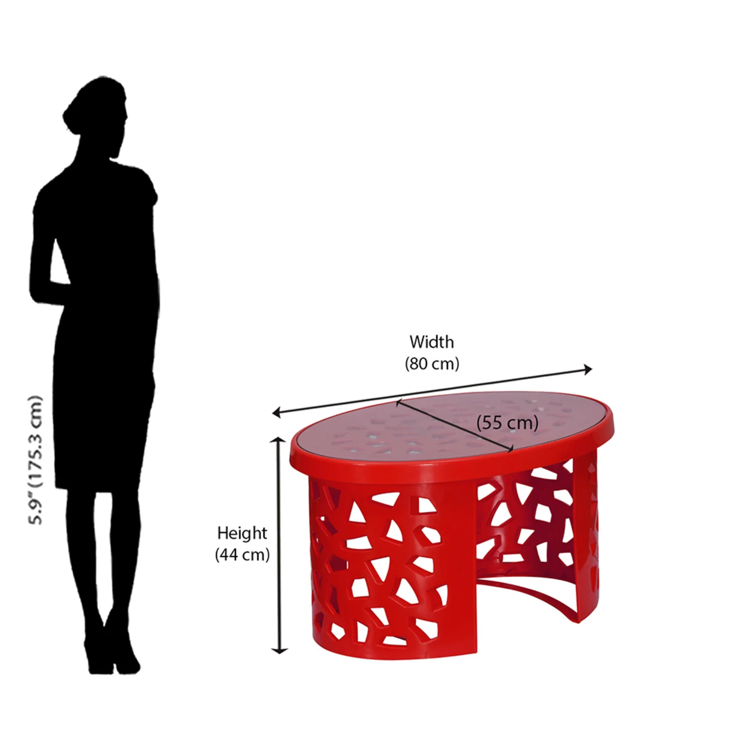 Nilkamal Crystal Plastic Centre Table - Image 67