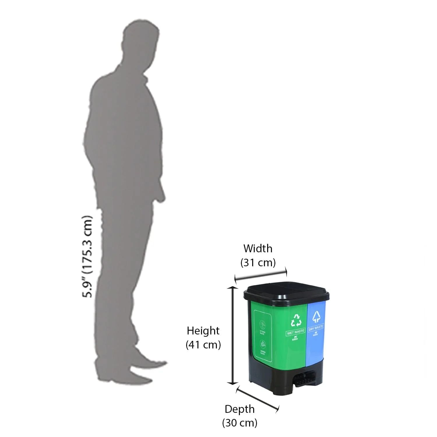 Nilkamal 10 Ltr Twin Dustbin - Image 11