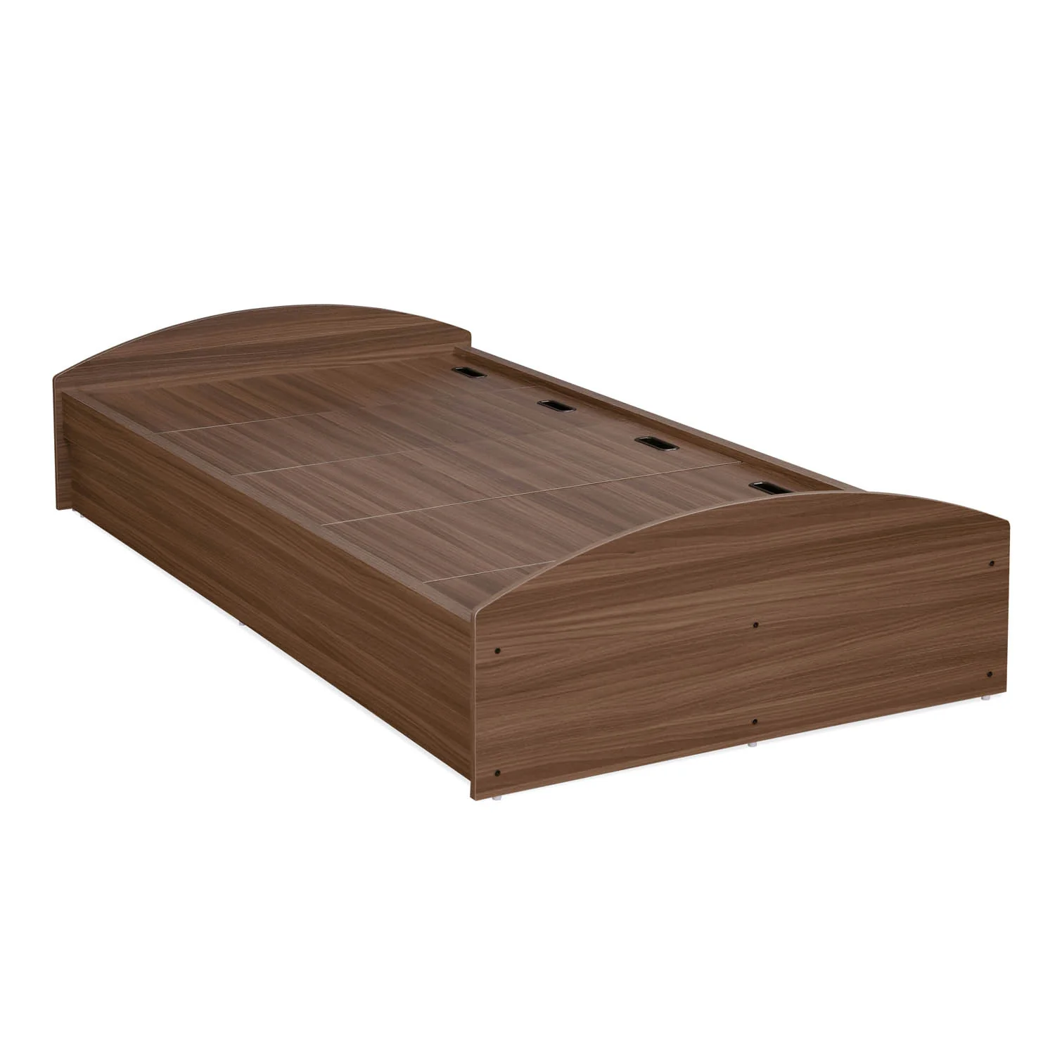 Nilkamal Addison Single Bed With Box Storage (Classic Walnut) - Image 2