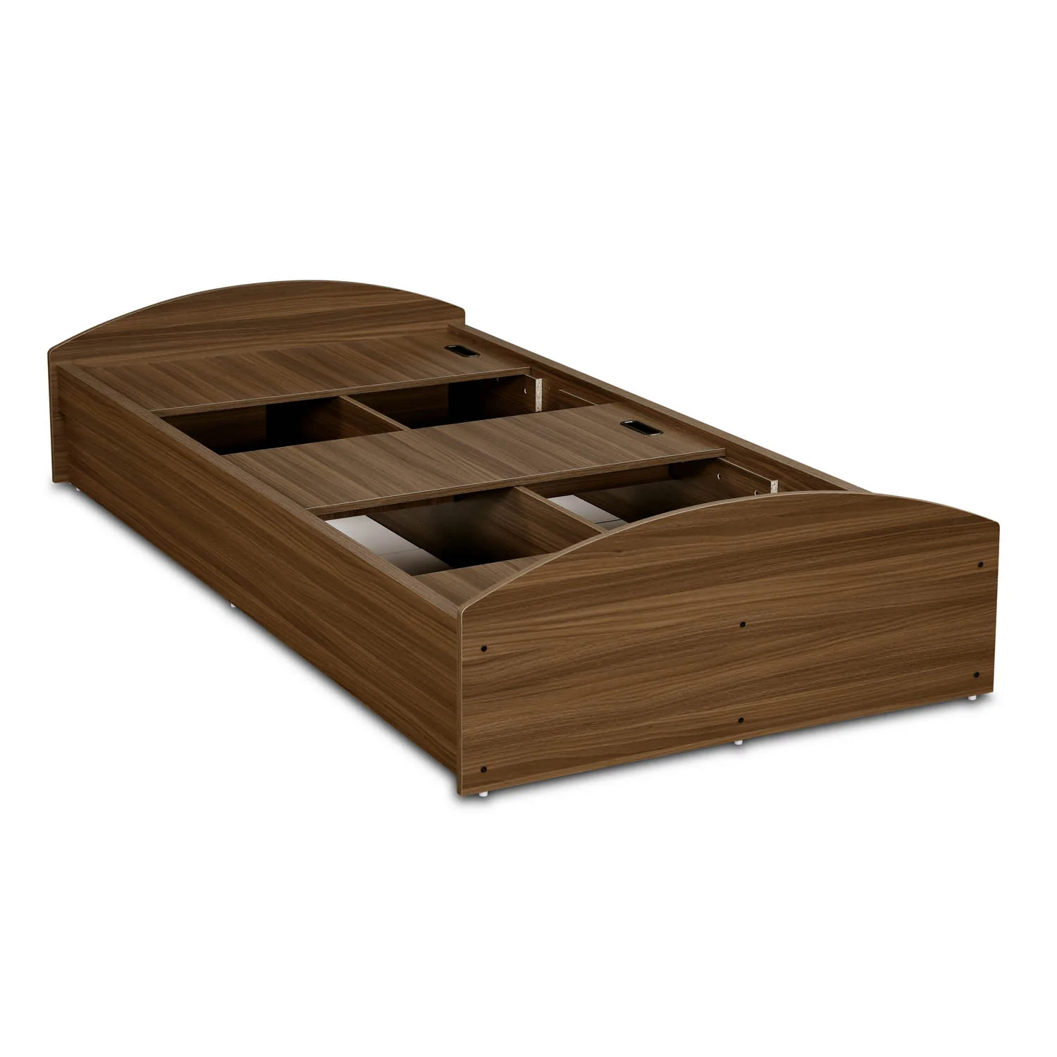 Nilkamal Addison Single Bed With Box Storage (Classic Walnut) - Image 7