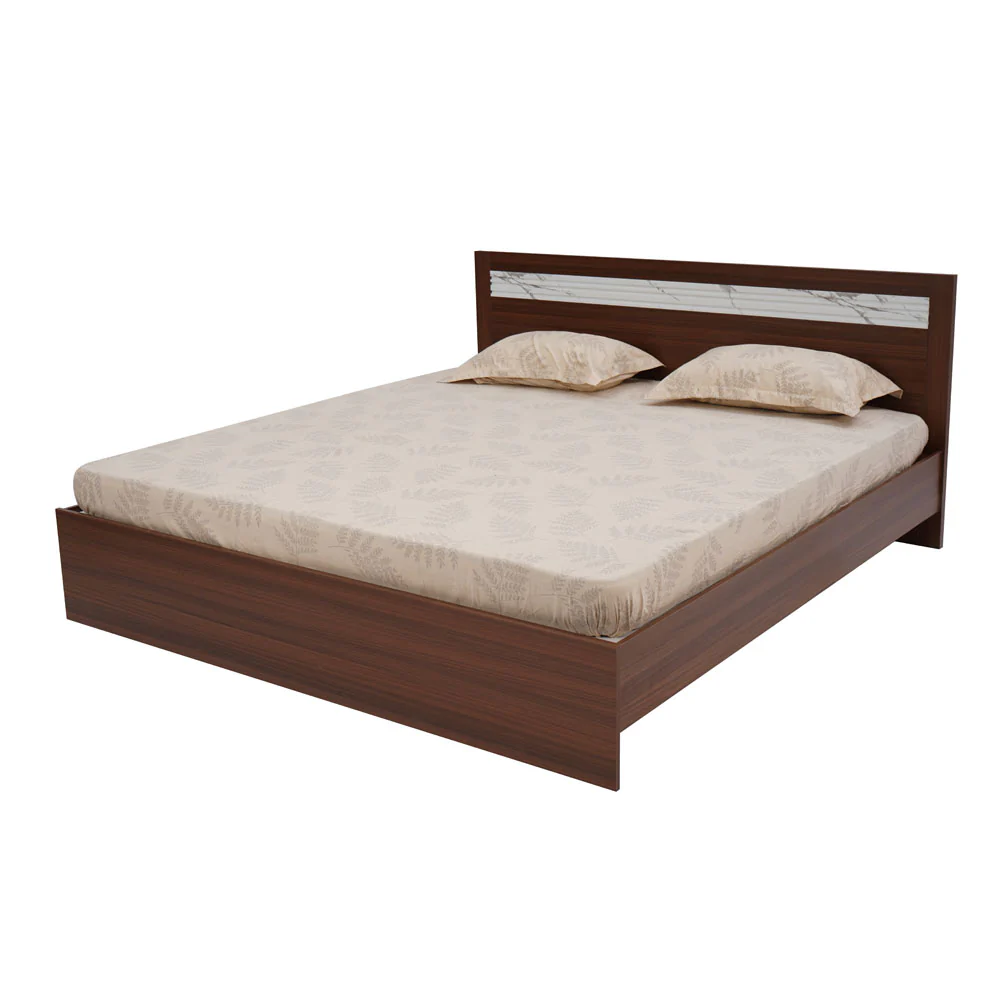 Nilkamal Akin Queen Bed without Storage (Walnut) - Image 3
