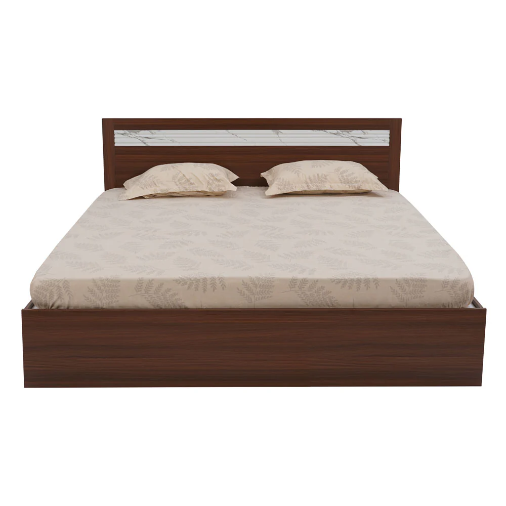 Nilkamal Akin Queen Bed without Storage (Walnut) - Image 4