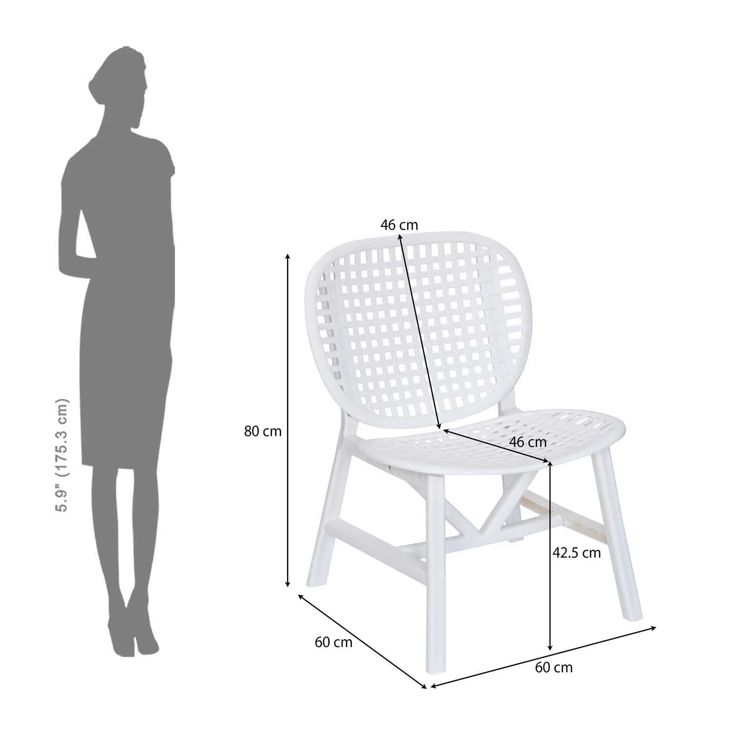 Nilkamal Arena Woven Style Plastic Chair without Cushion - Image 10