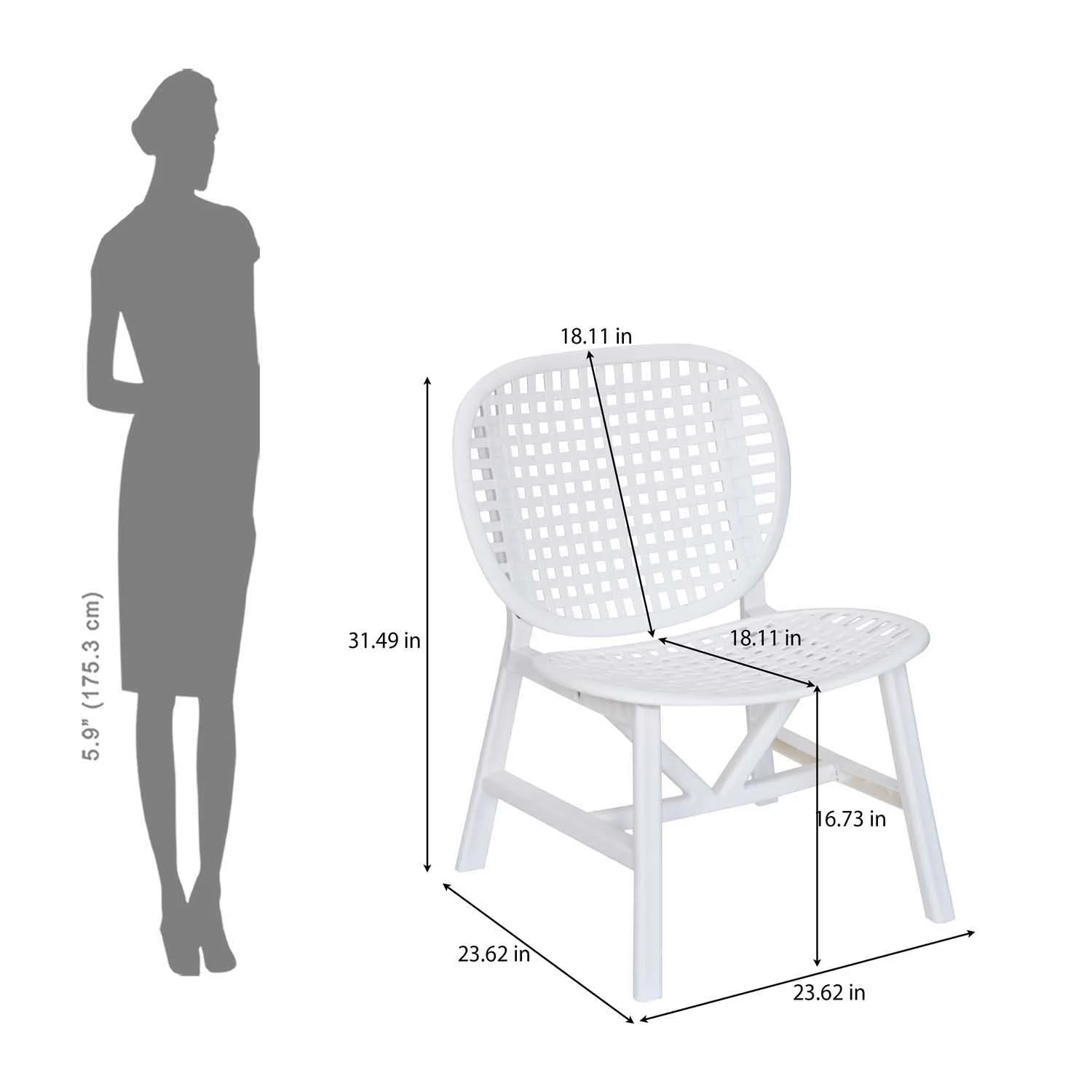 Nilkamal Arena Woven Style Plastic Chair without Cushion - Image 11