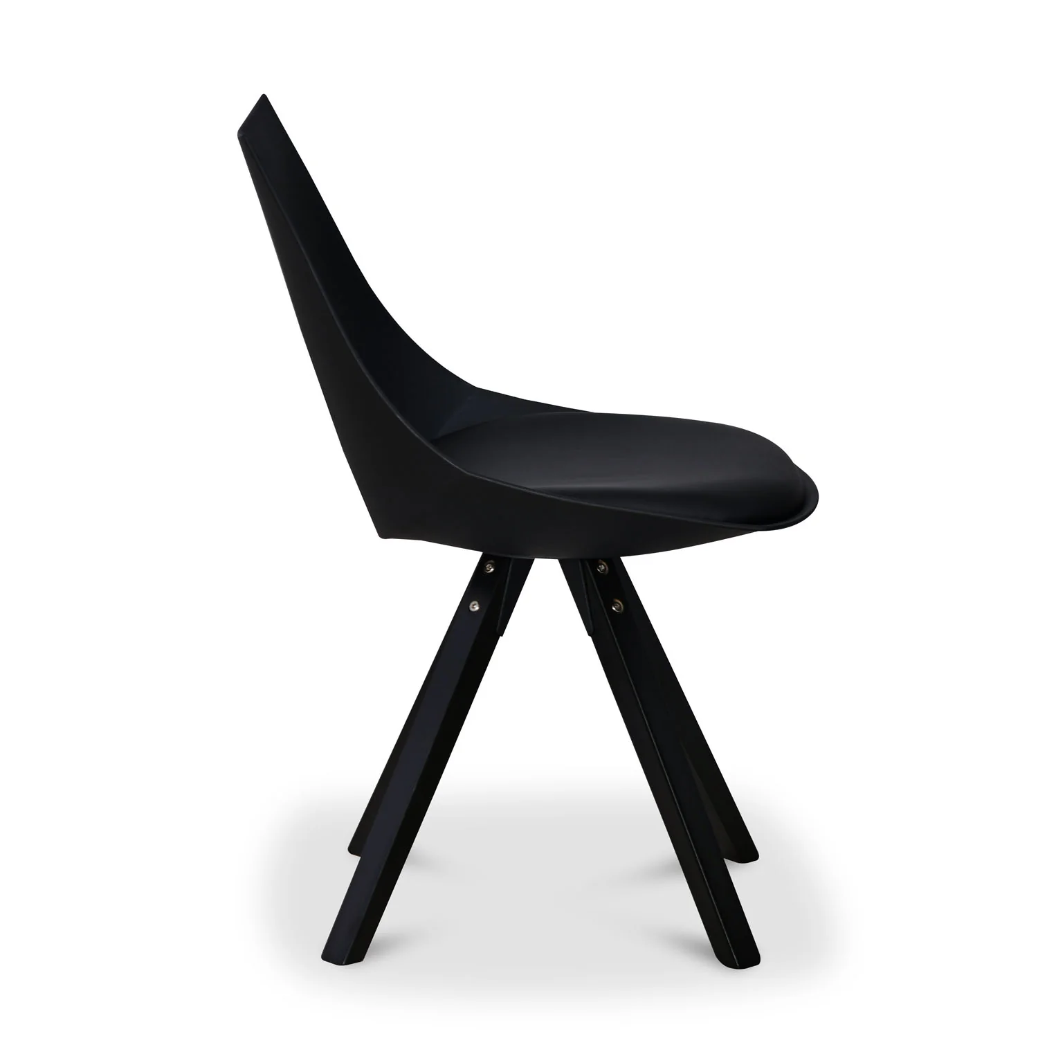 Nilkamal Aristo Leatherette Dining Chair (Dark Walnut / Black) - Image 4
