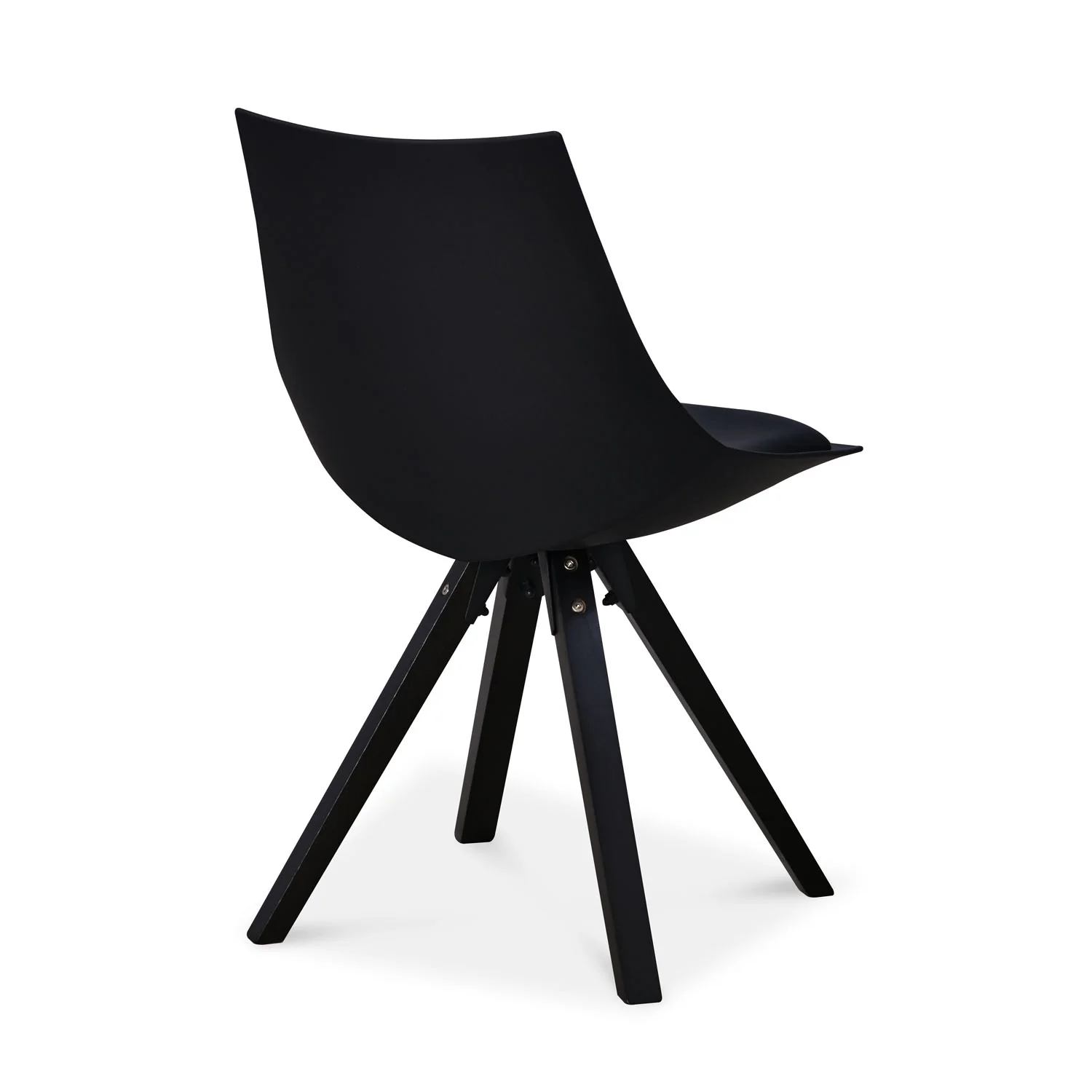 Nilkamal Aristo Leatherette Dining Chair (Dark Walnut / Black) - Image 5