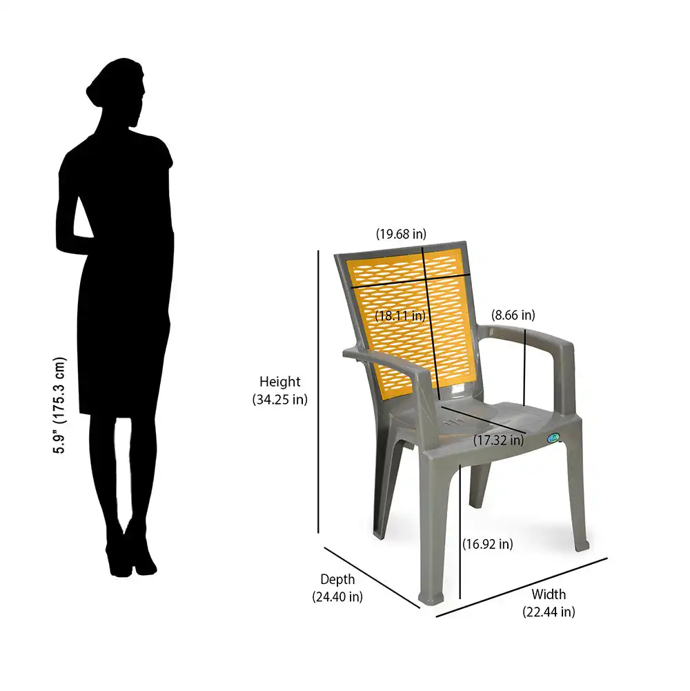 Nilkamal CHR2226 Plastic Arm Chair - Image 24