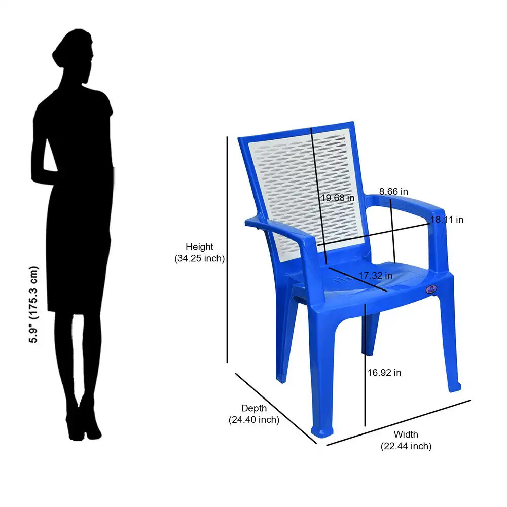 Nilkamal CHR2226 Plastic Arm Chair - Image 39