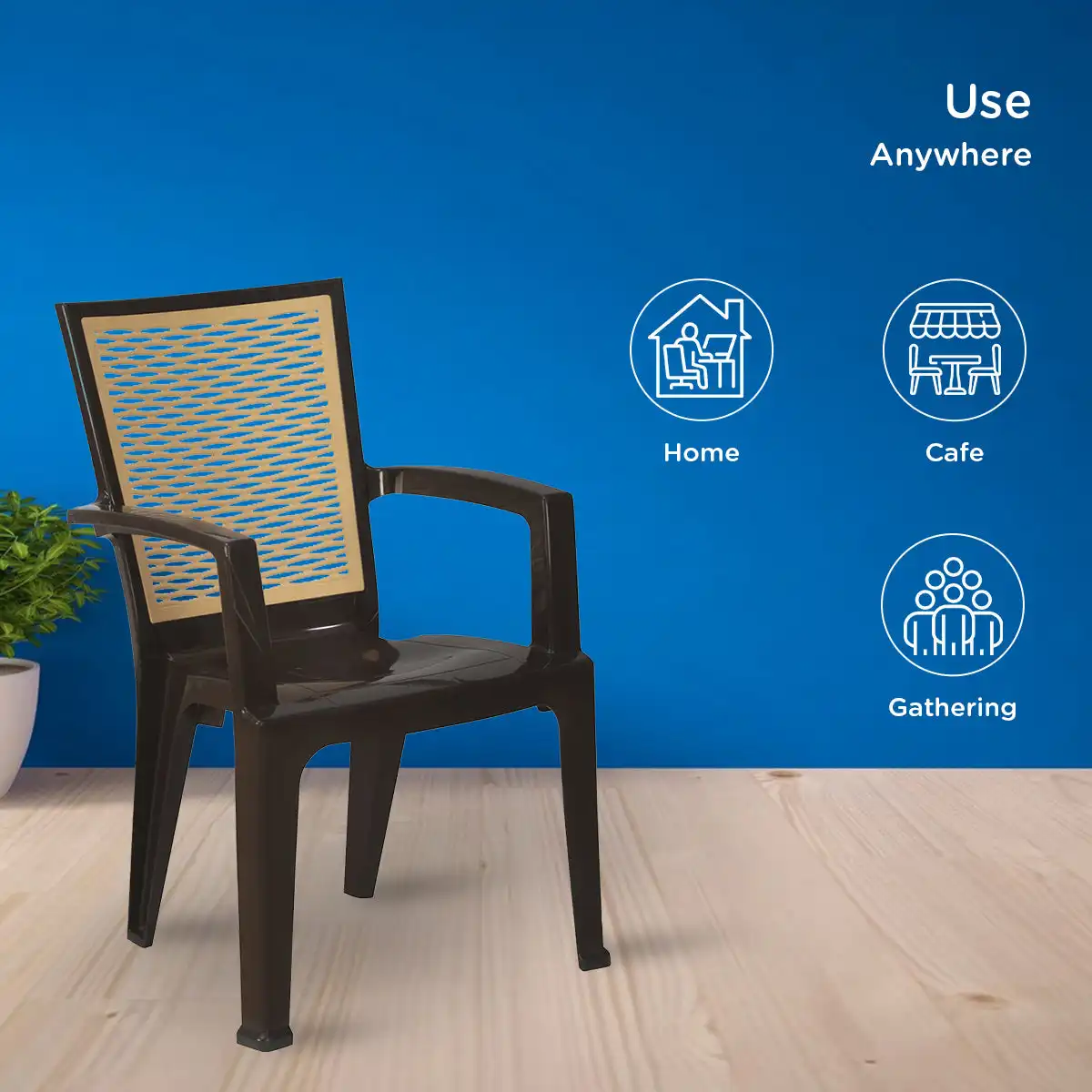 Nilkamal CHR2226 Plastic Arm Chair - Image 5