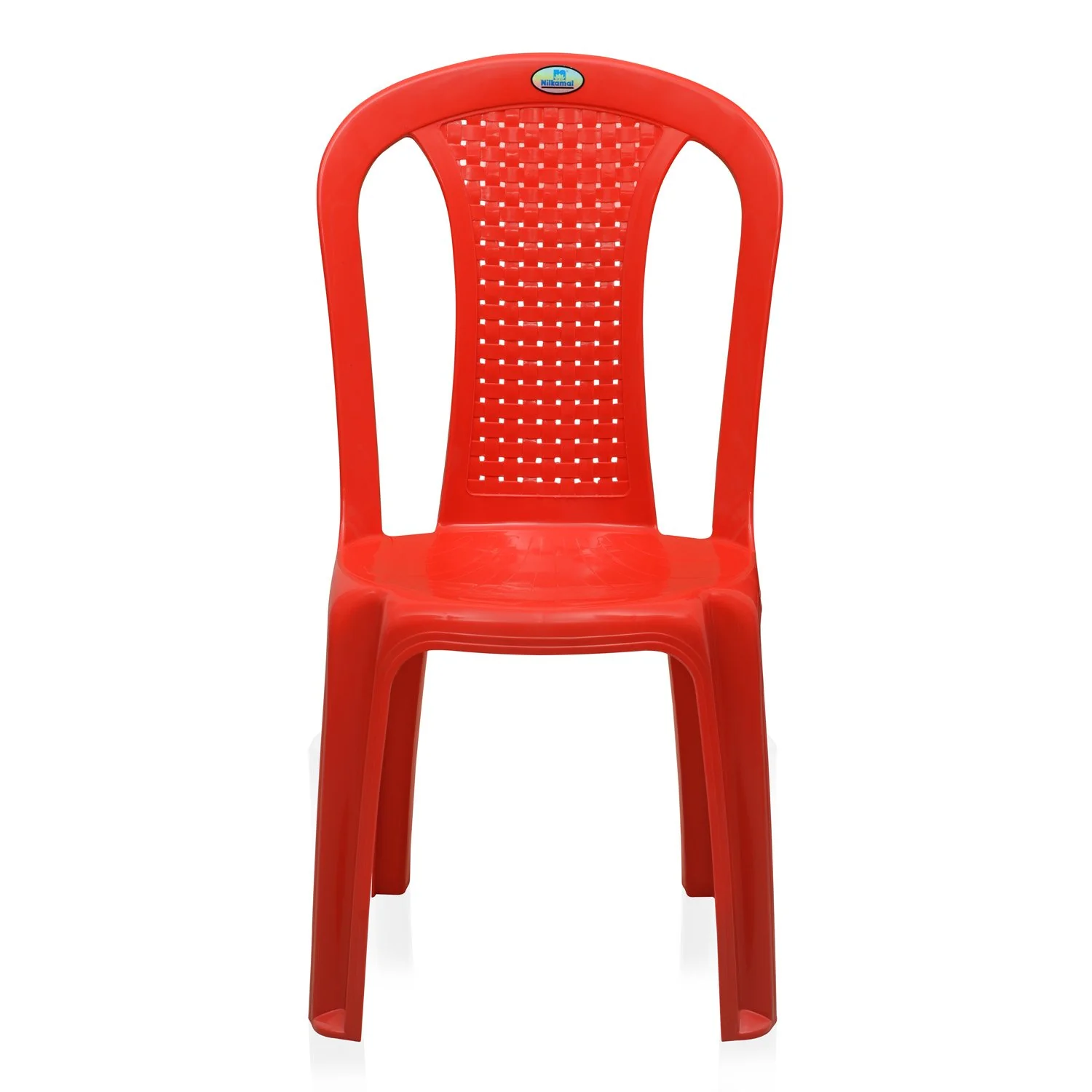 Nilkamal CHR4002 Plastic Armless Chair (Bright Red) - Image 8