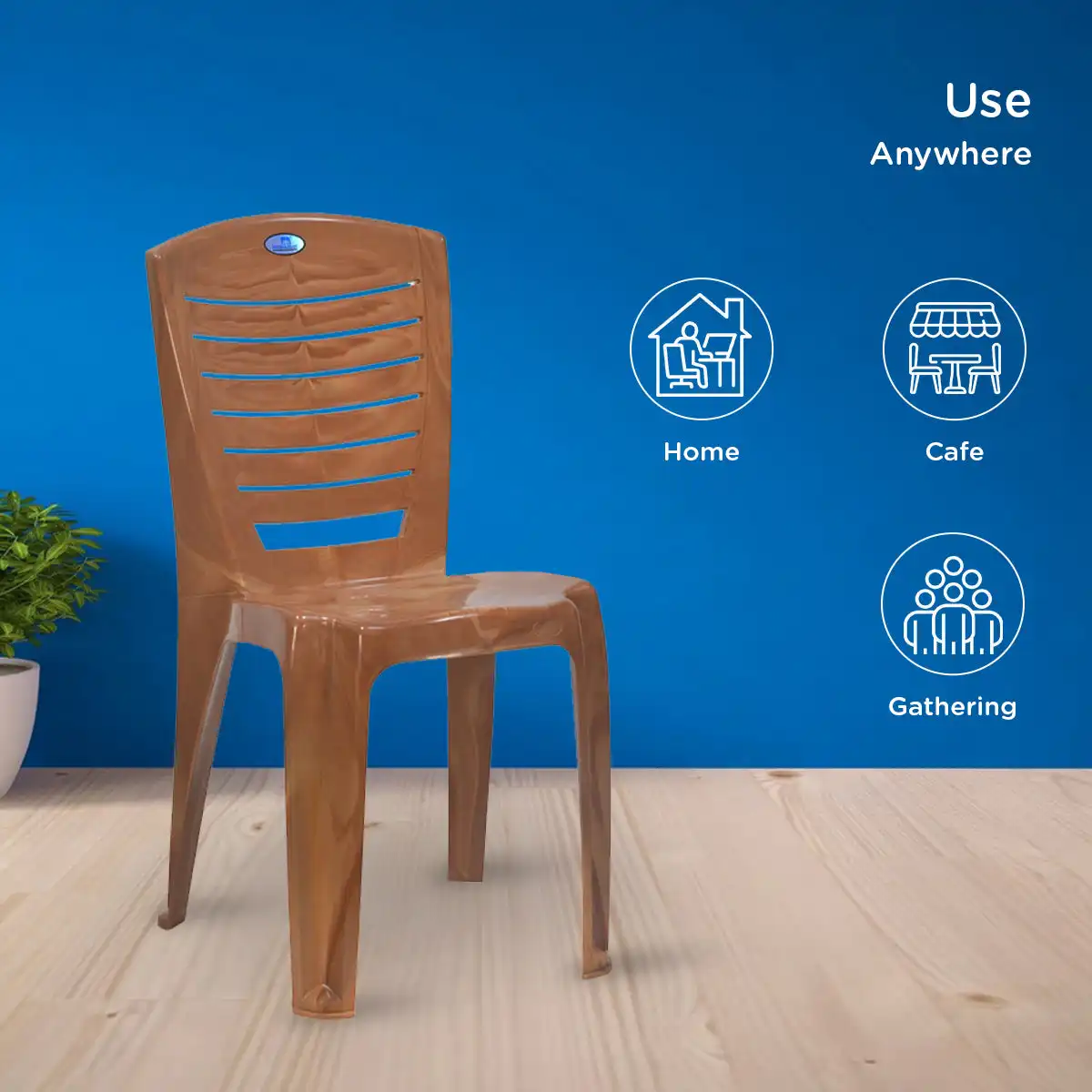 Nilkamal CHR4025 Plastic Armless Chair - Image 3