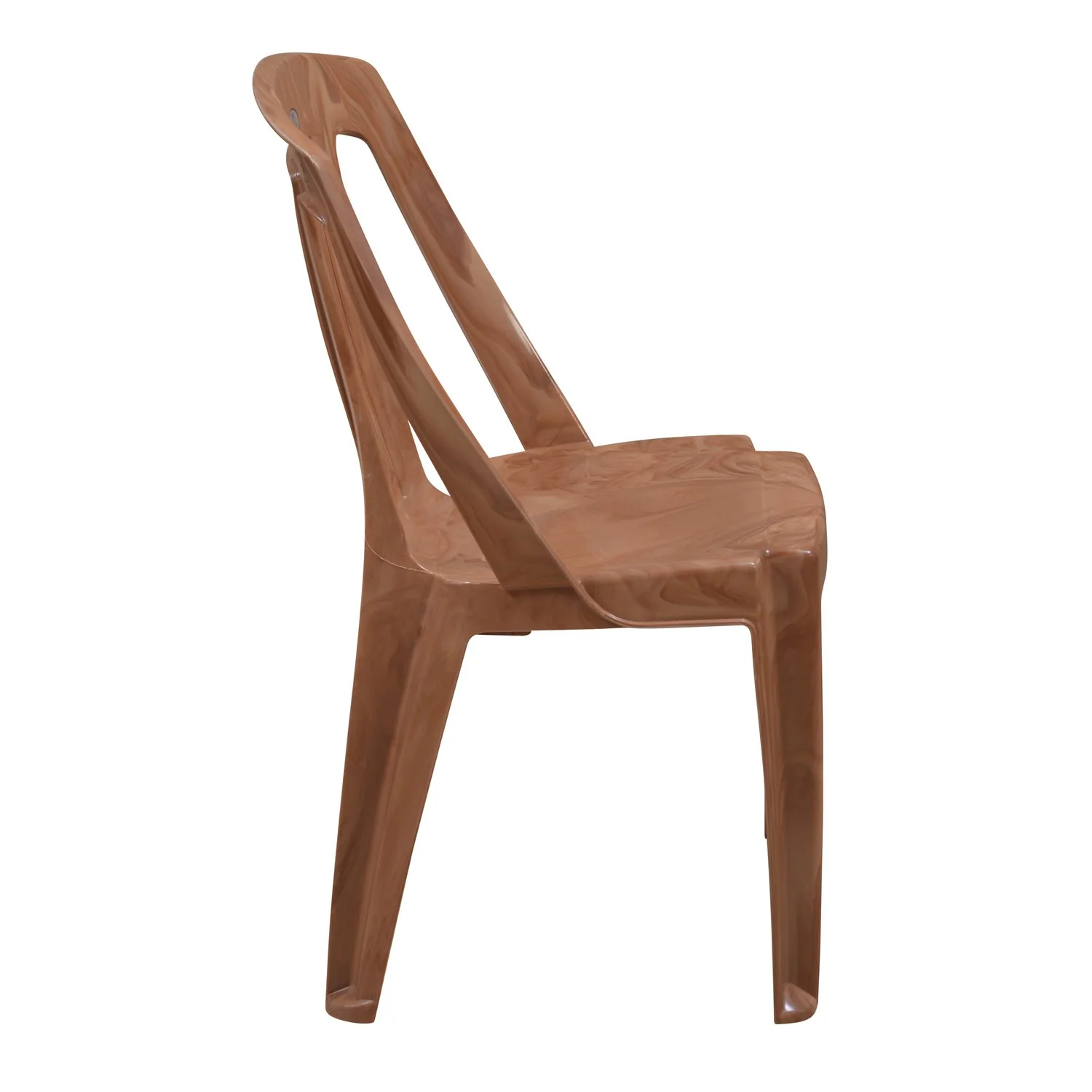 Nilkamal CHR4032 Plastic Armless Chair (Pear Wood) - Image 4