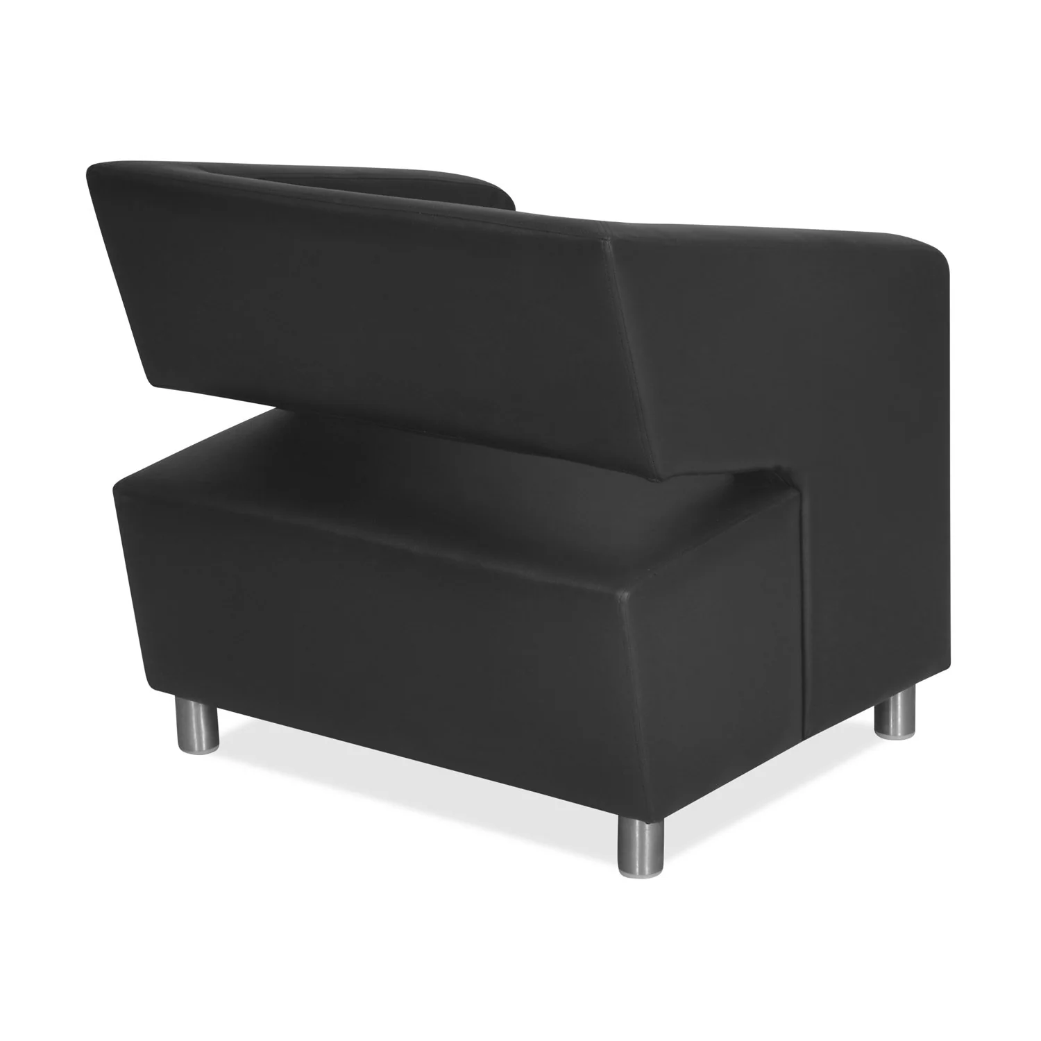 Nilkamal Arrow Leatherette 1 Seater Sofa (Black) - Image 4
