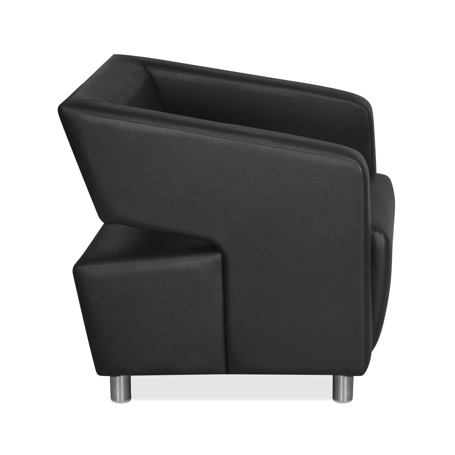 Nilkamal Arrow Leatherette 1 Seater Sofa (Black) - Image 6