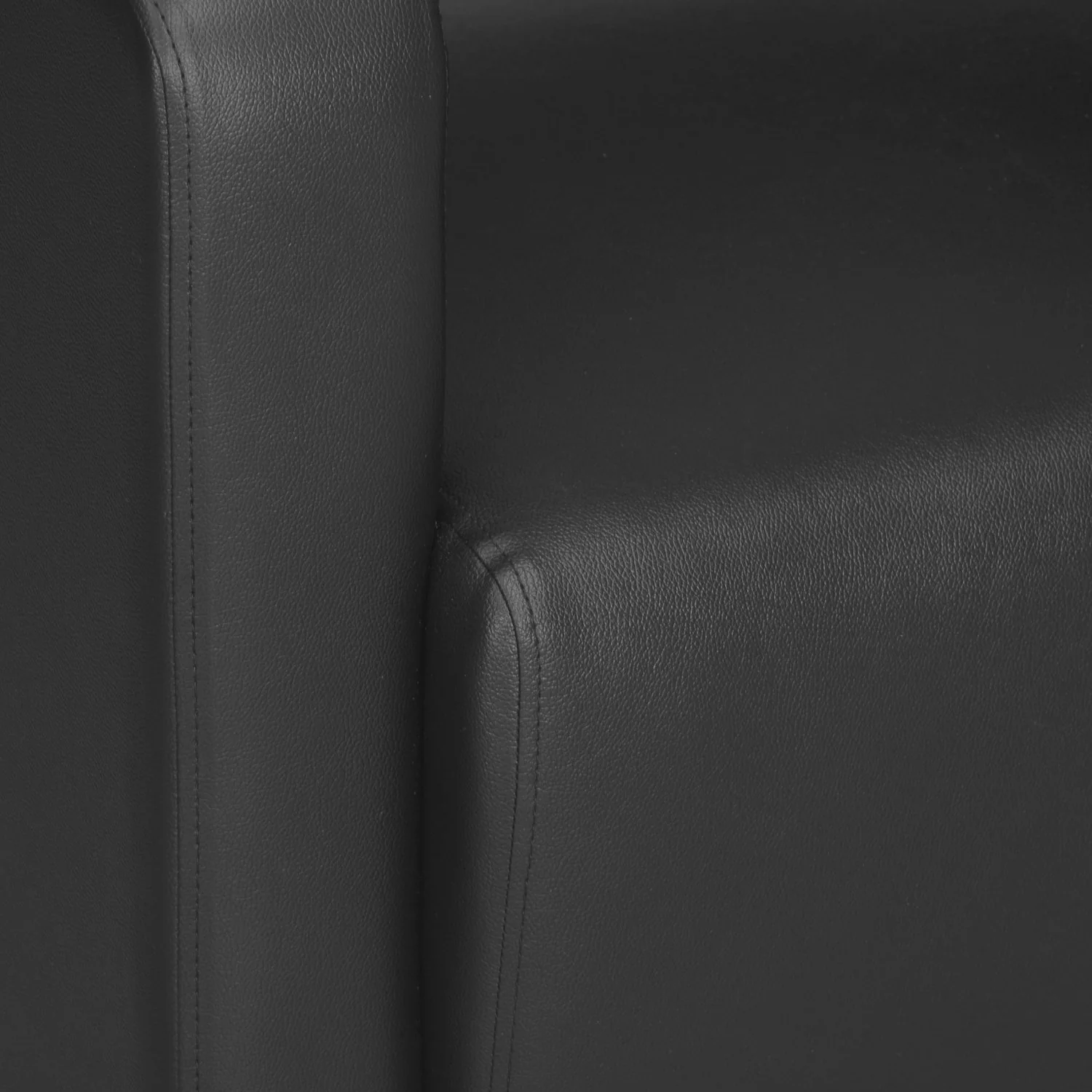 Nilkamal Arrow Leatherette 1 Seater Sofa (Black) - Image 7