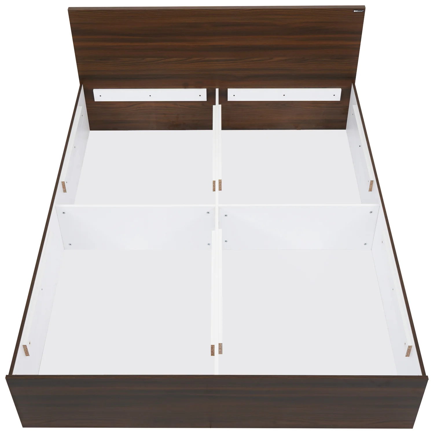 Nilkamal Arthur King Bed with Storage (Walnut) - Image 7