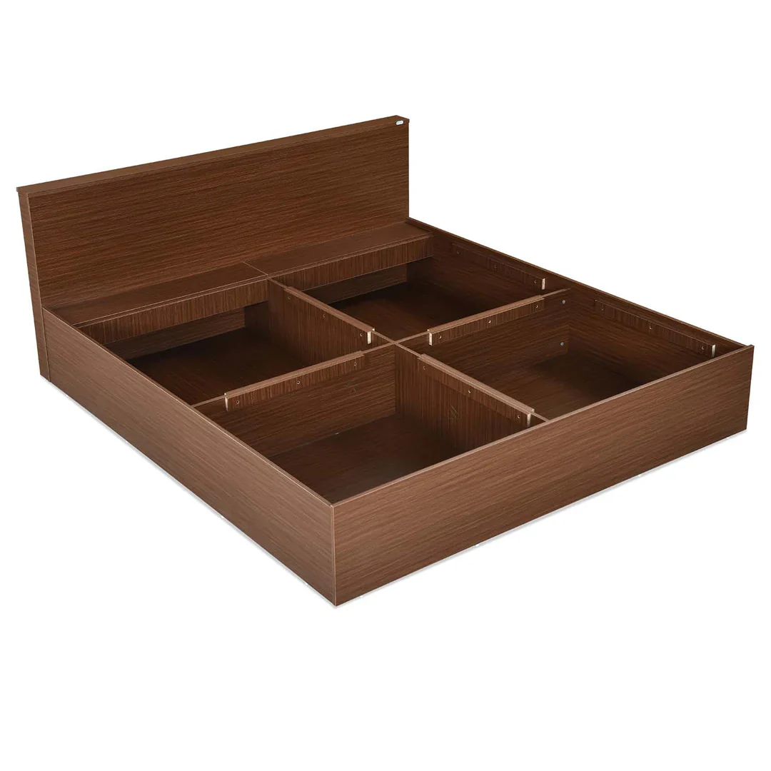 Nilkamal Arthur Plus King Bed With Storage (Legno Oak Dark) - Image 7