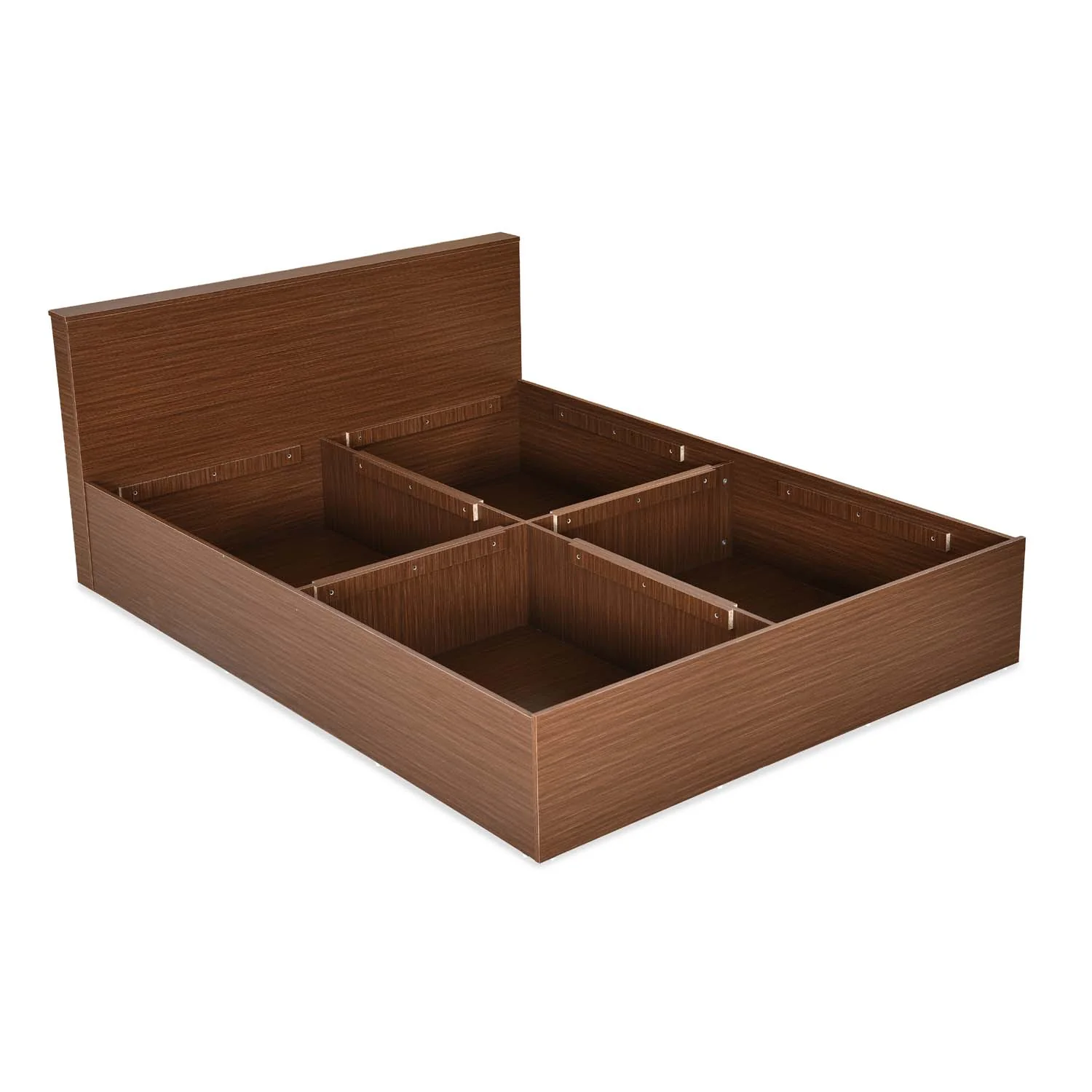 Nilkamal Arthur Plus Queen Bed With Storage (Legno Oak Dark) - Image 7