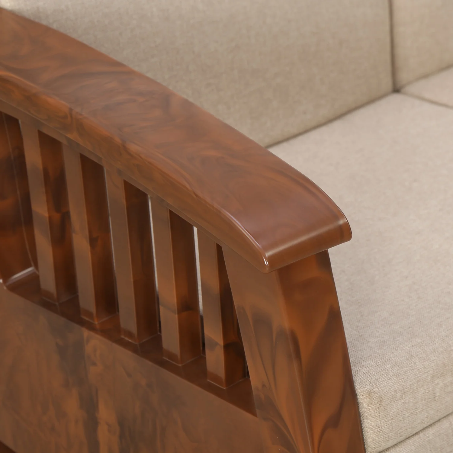 Nilkamal Aspire 3 Seater Plastic Sofa (Walnut) - Image 10