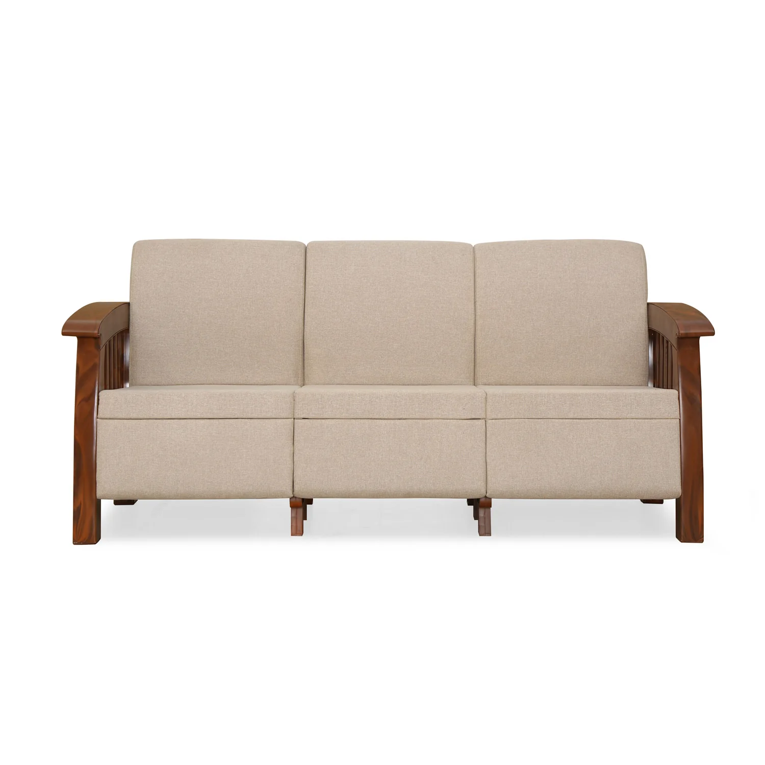 Nilkamal Aspire 3 Seater Plastic Sofa (Walnut) - Image 3