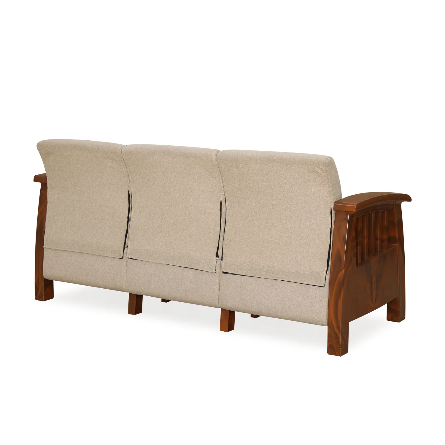 Nilkamal Aspire 3 Seater Plastic Sofa (Walnut) - Image 8