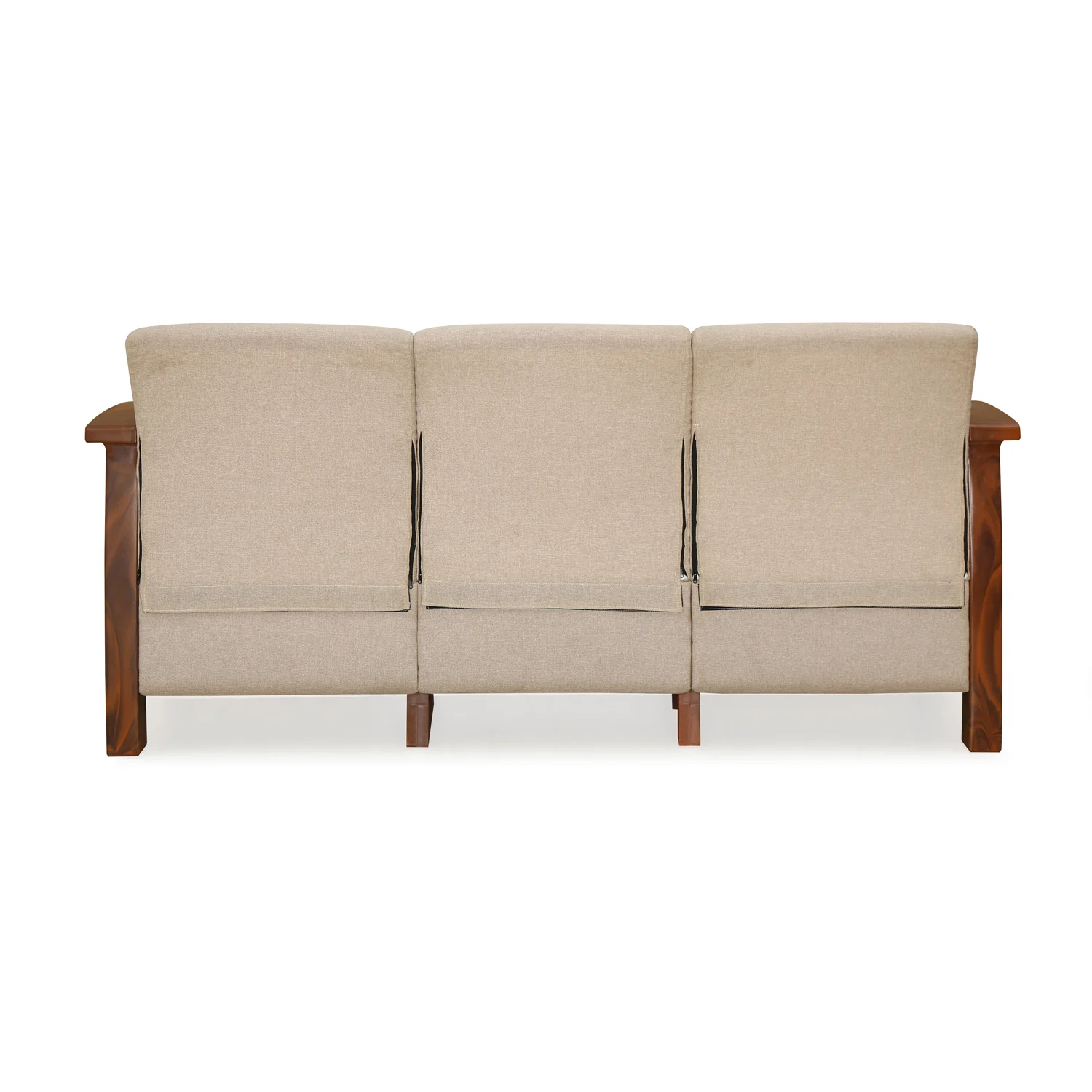 Nilkamal Aspire 3 Seater Plastic Sofa (Walnut) - Image 9