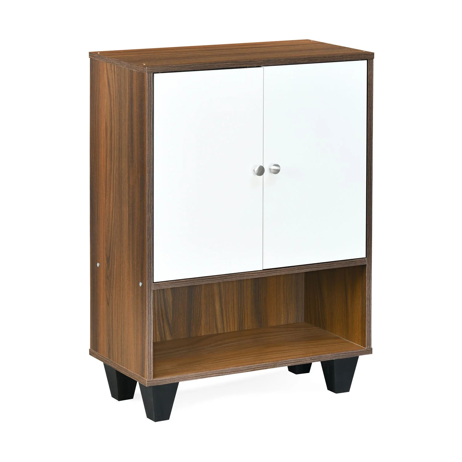 Nilkamal Astero Engineered Wood Shoe Cabinet (Walnut & White) - Image 4