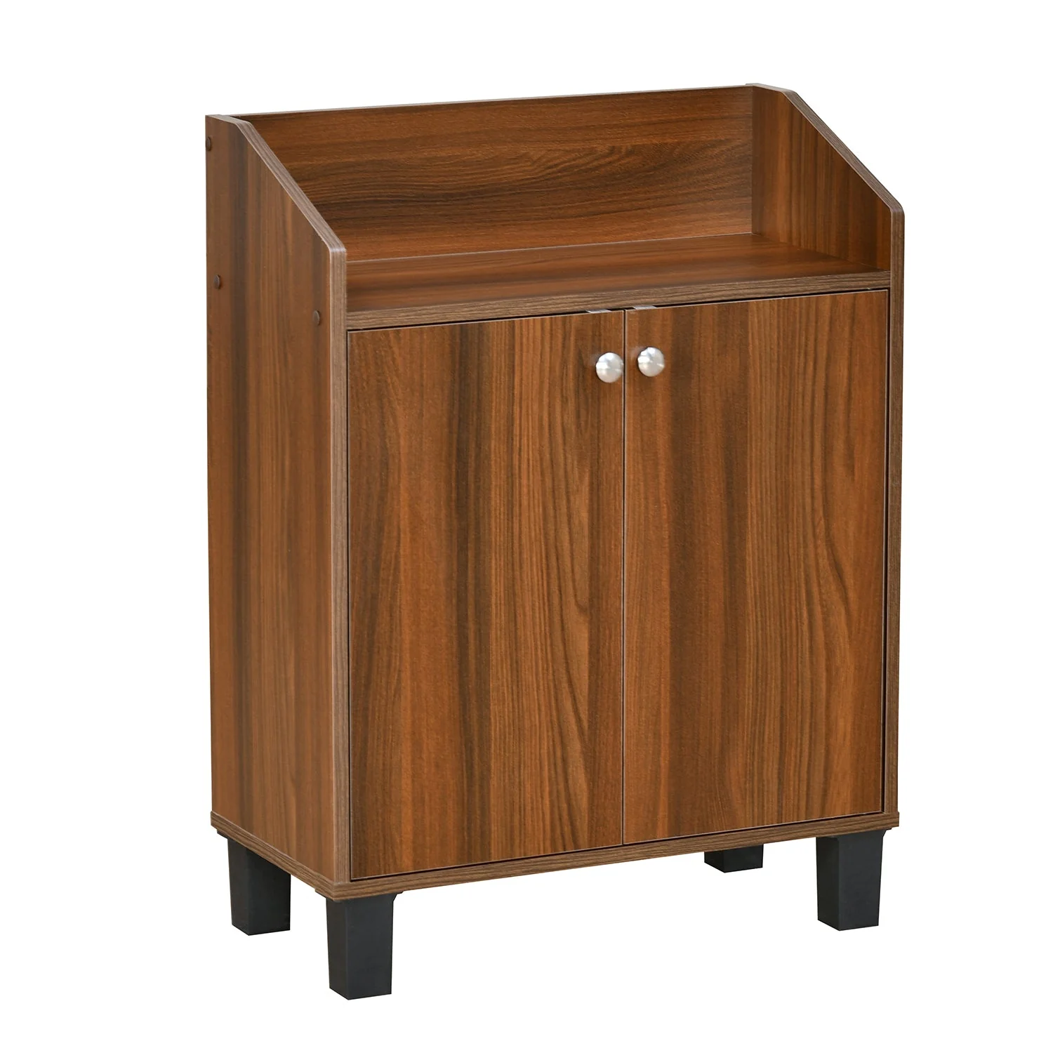 Nilkamal Aze Engineered Wood Shoe Cabinet (Classic Walnut) - Image 4