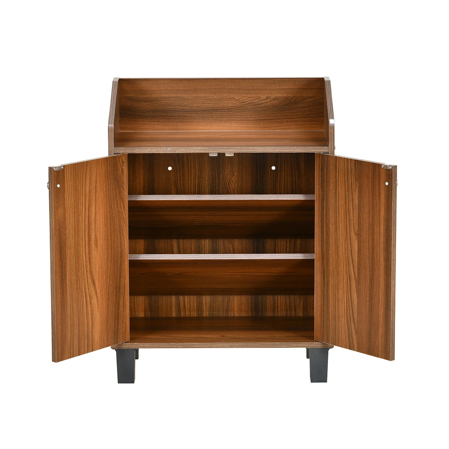 Nilkamal Aze Engineered Wood Shoe Cabinet (Classic Walnut) - Image 5
