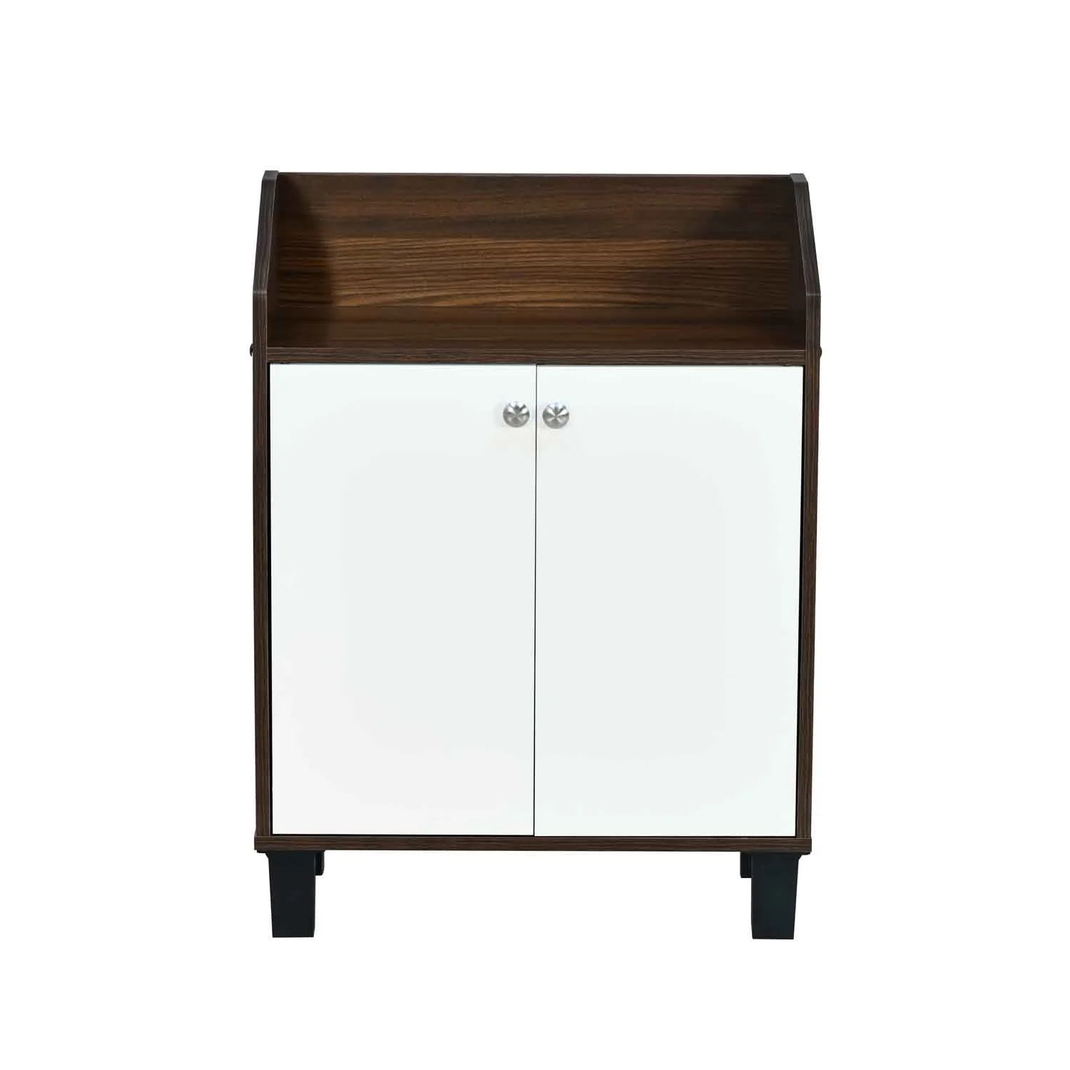 Nilkamal Aze Engineered Wood Shoe Cabinet (Walnut & White) - Image 3