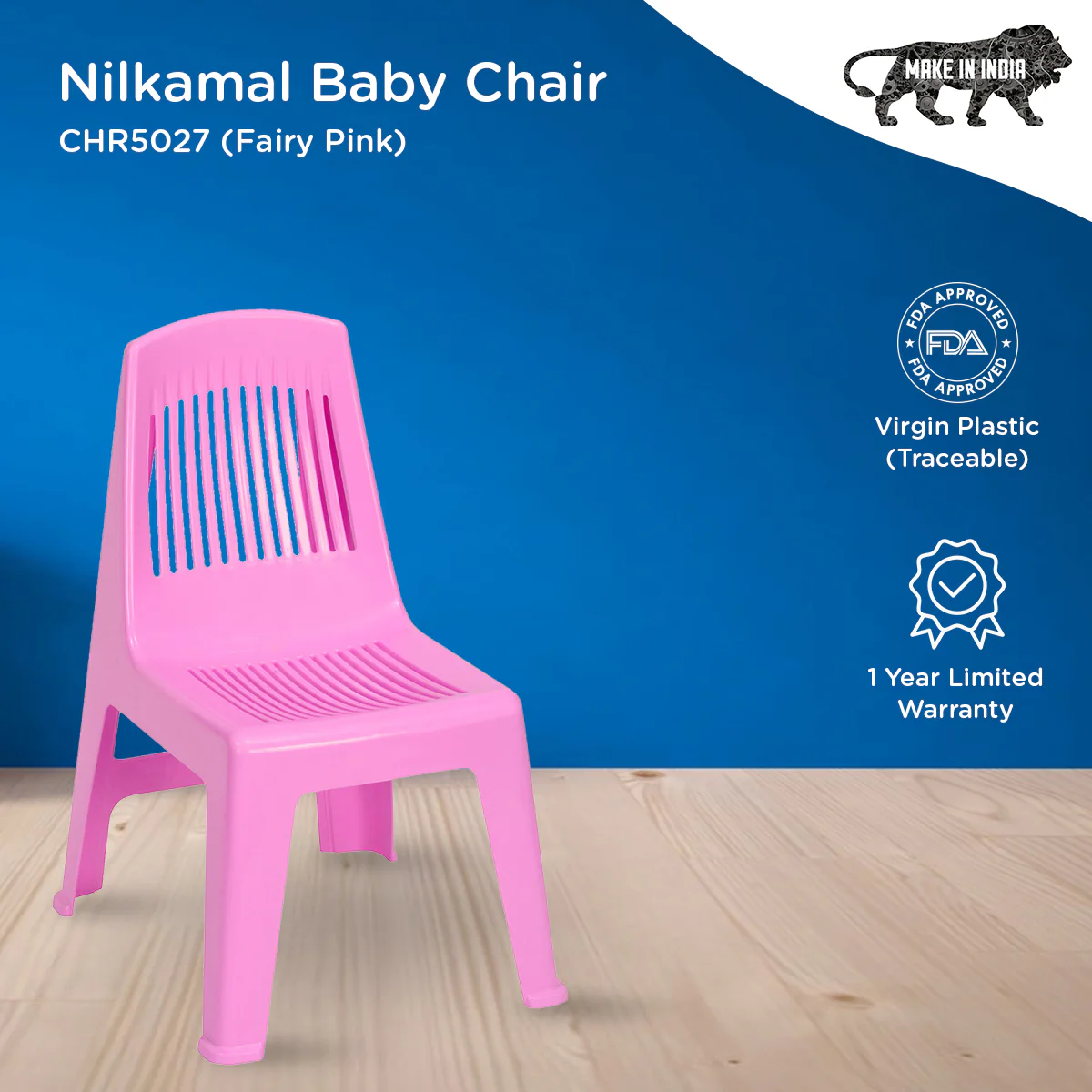 Nilkamal CHR5027 Plastic Baby Armless Chair - Image 3
