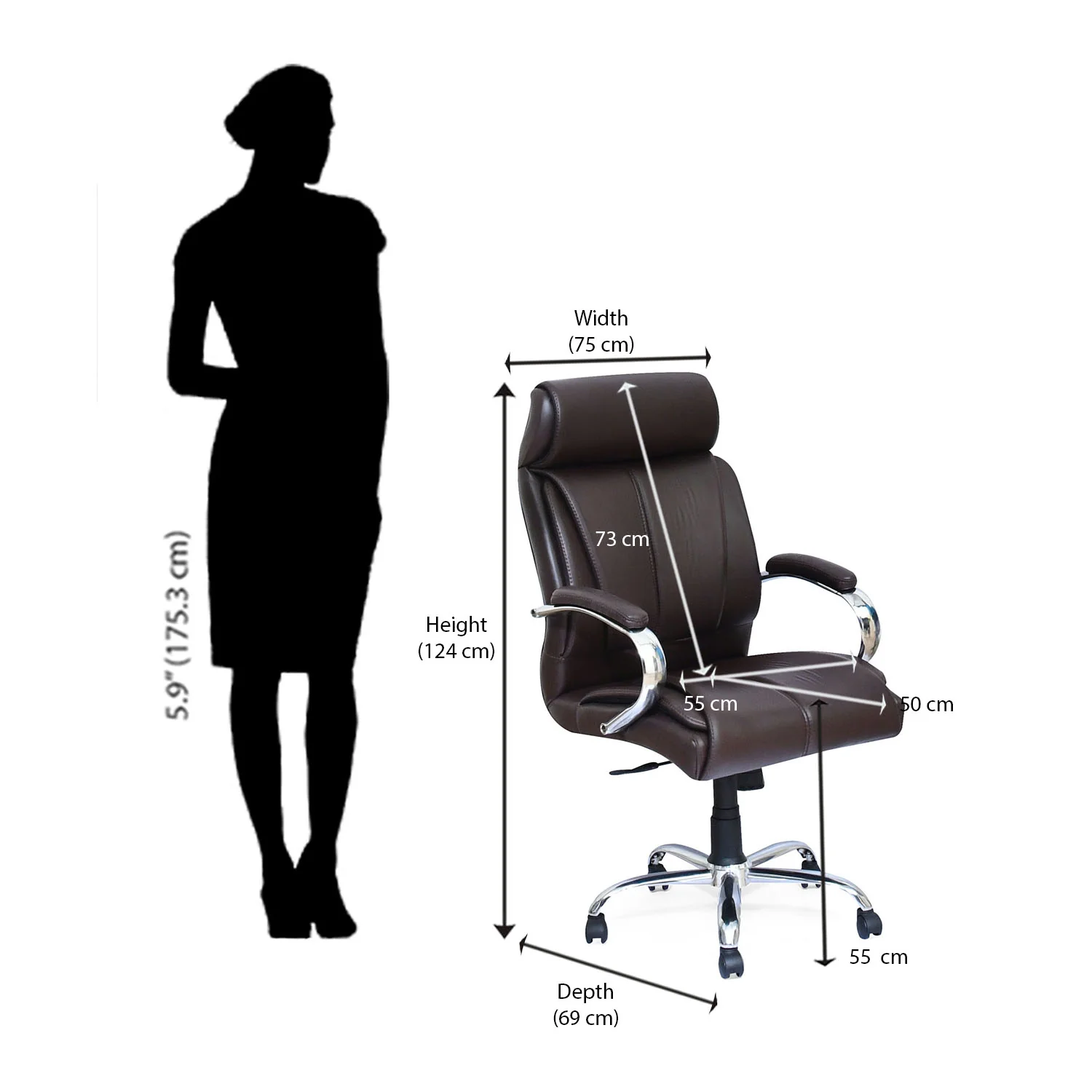 Nilkamal Belgrade High Back Office Chair - Image 19