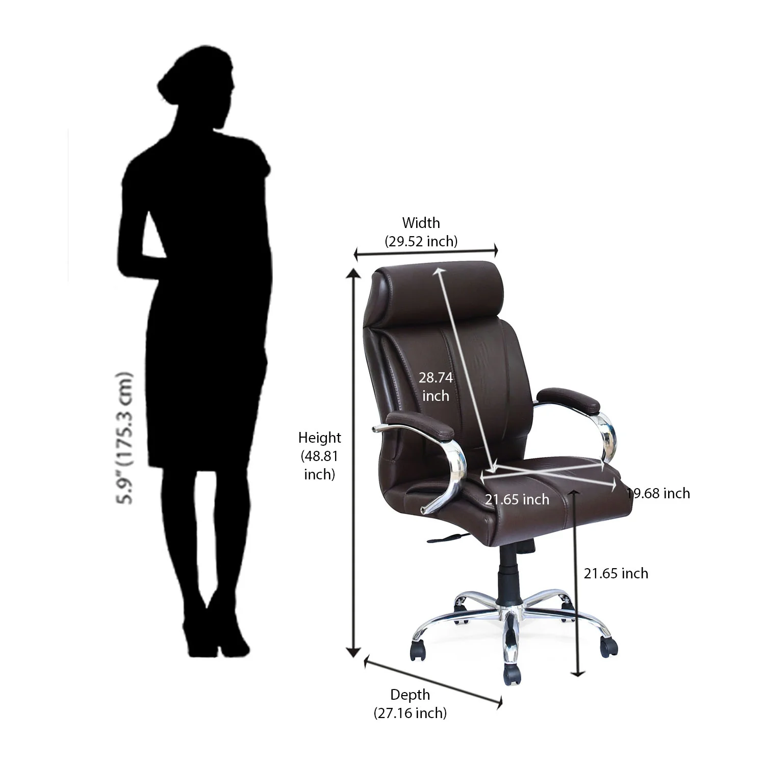 Nilkamal Belgrade High Back Office Chair - Image 20