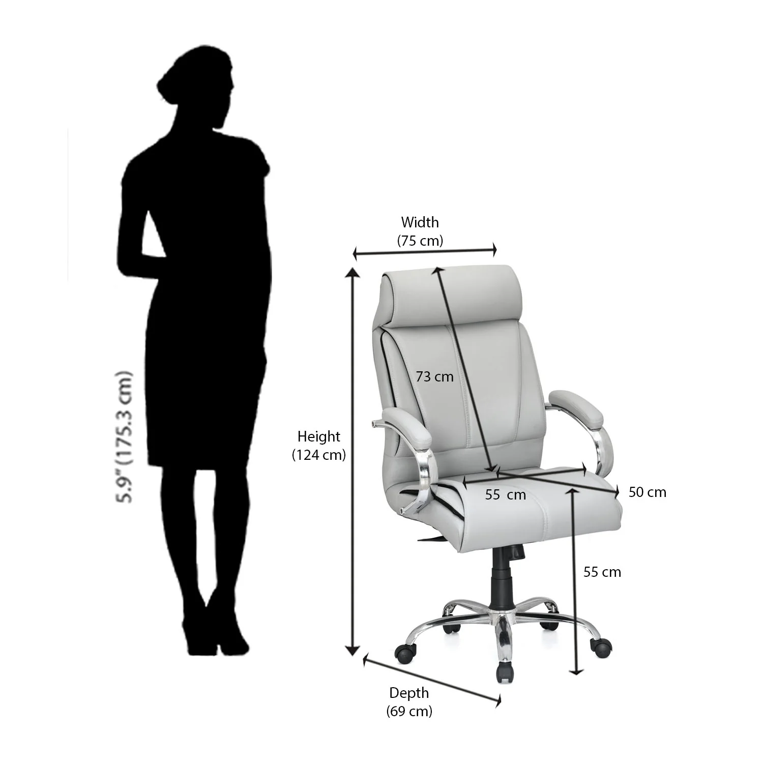 Nilkamal Belgrade High Back Office Chair - Image 39