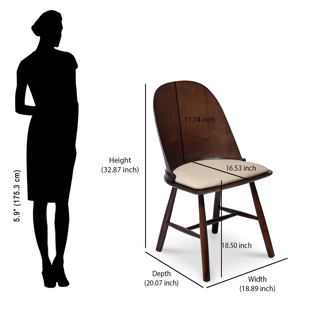 Nilkamal Bentley Dining Chair (Brown) - Image 9