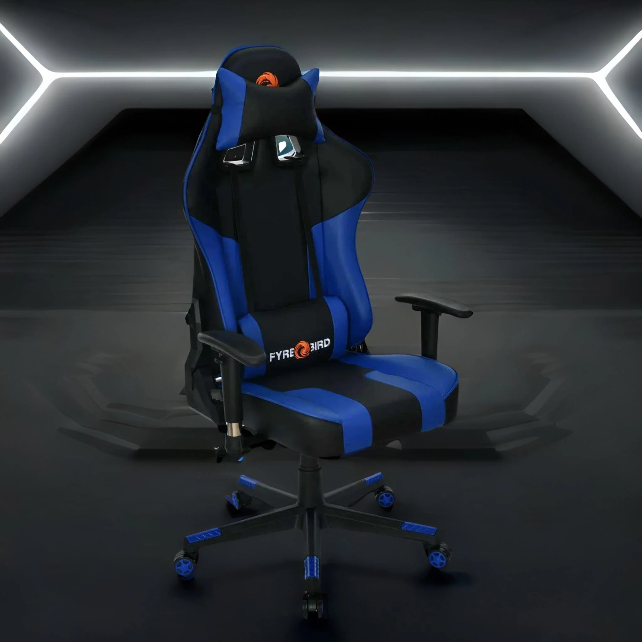 Nilkamal Fyrebird Bosco Gaming Chair (Black / Blue) - Image 2