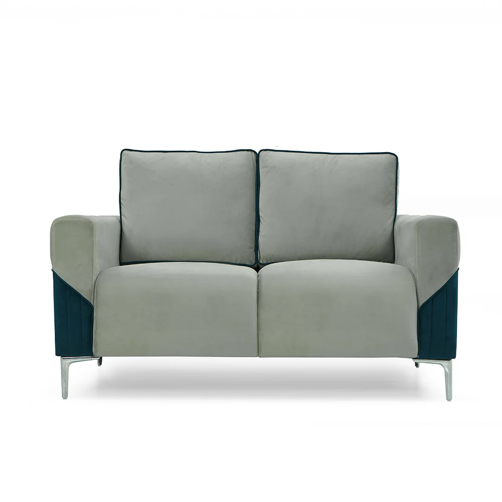 Nilkamal Boston 2 Seater Sofa (Grey & Blue) - Image 3