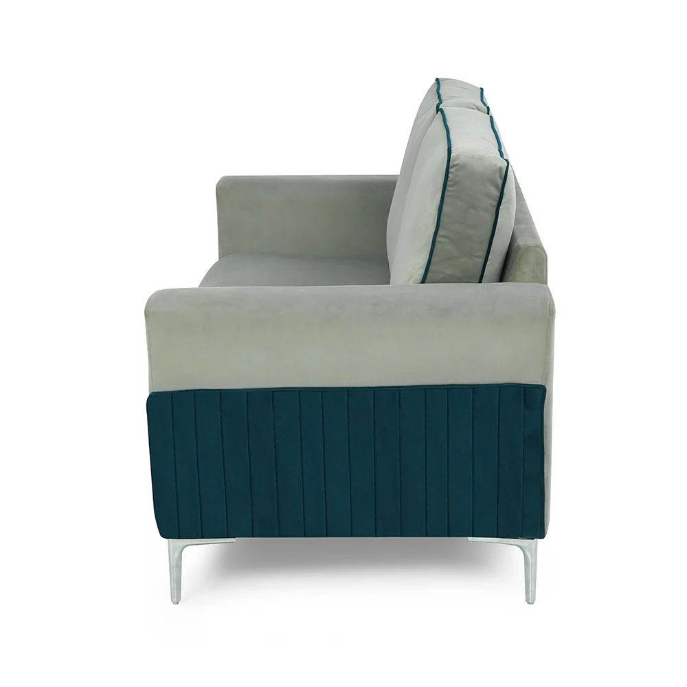 Nilkamal Boston 2 Seater Sofa (Grey & Blue) - Image 6