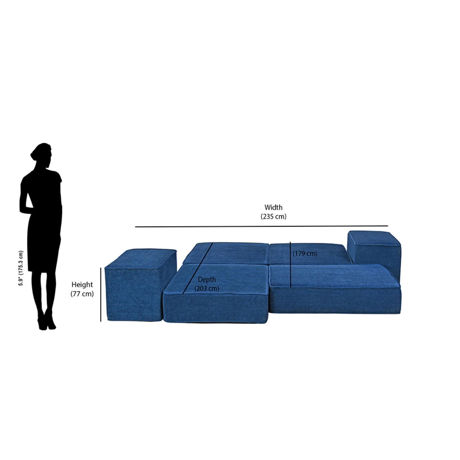 Nilkamal Bounce Sofa (Blue) - Image 13