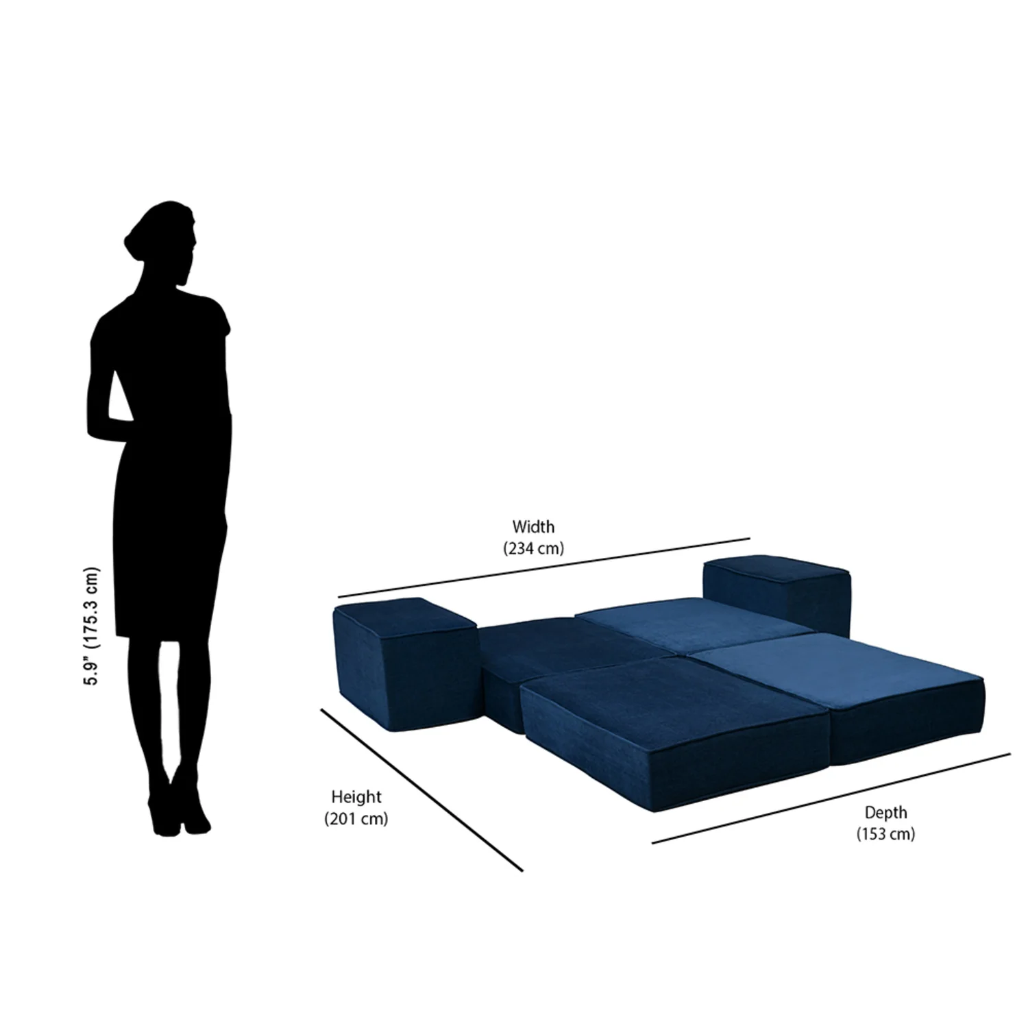 Nilkamal Bounce Sofa (Blue) - Image 15