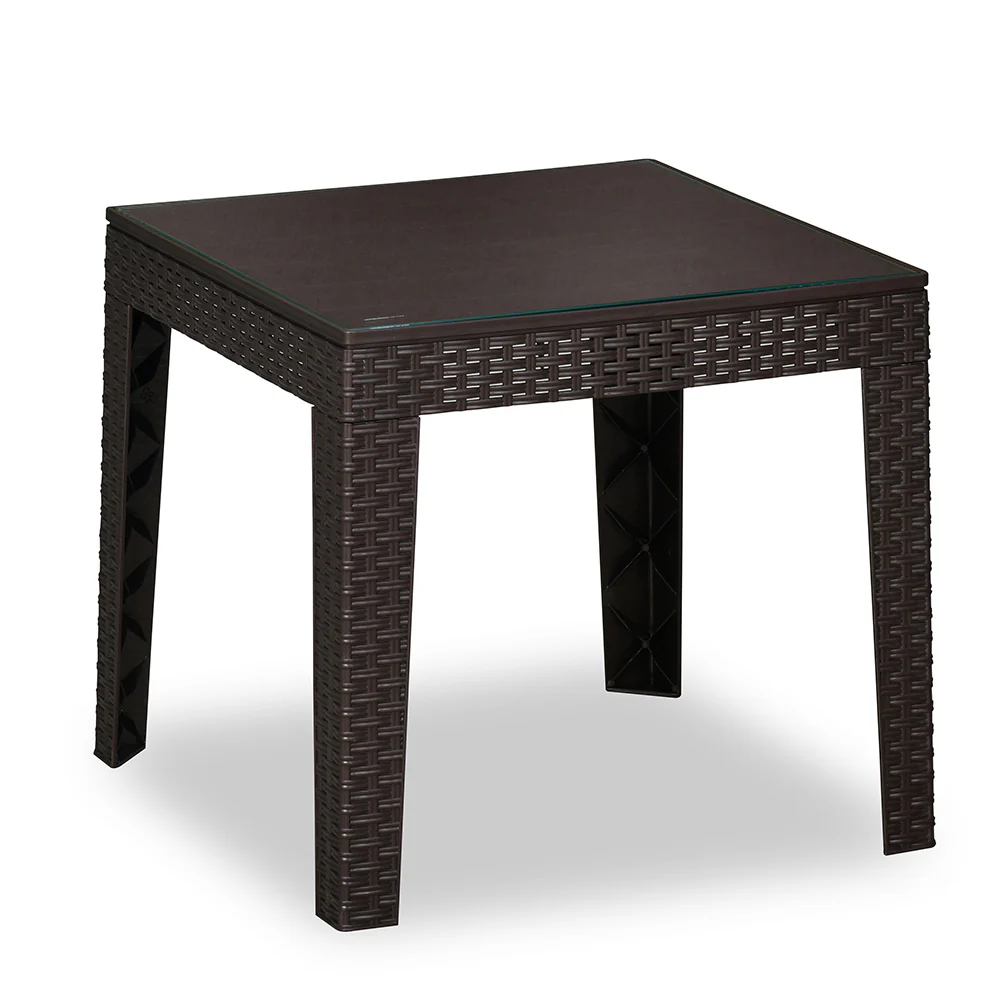Nilkamal Breeze Centre Table with Glass (Weather Brown) - Image 3
