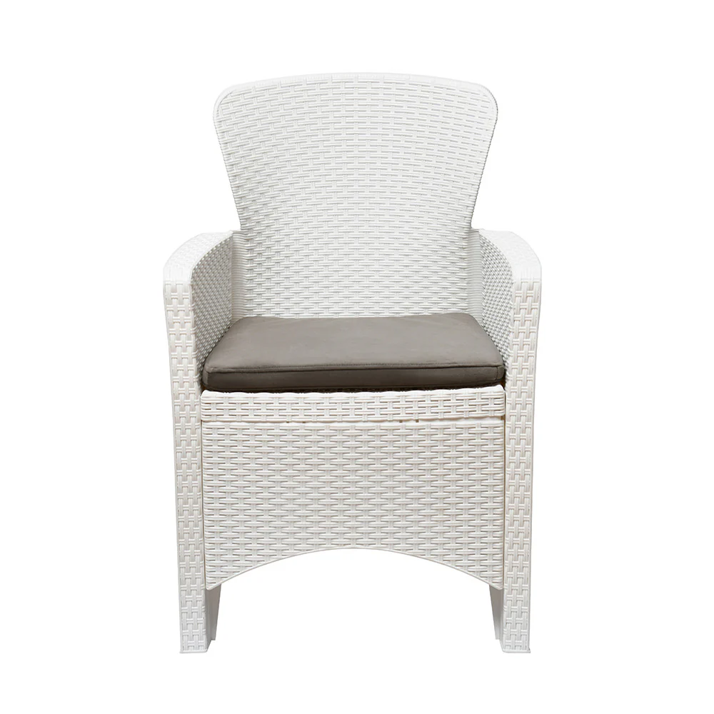 Nilkamal Breeze Outdoor Set of 1 Center Table with Glass and 2 Chairs with Cushion - Image 9